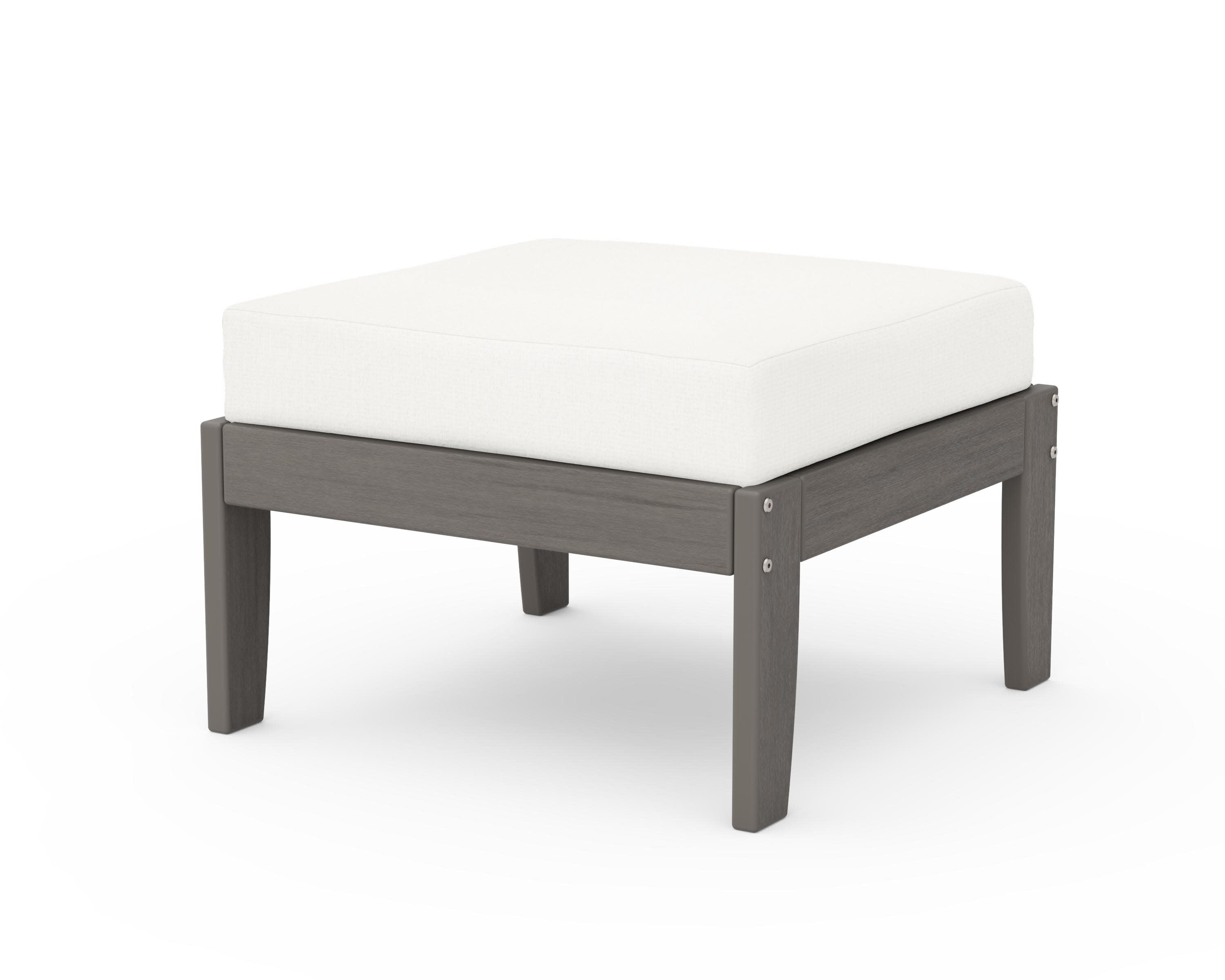 Modular Ottoman - Classic in Driftwood / Natural Linen