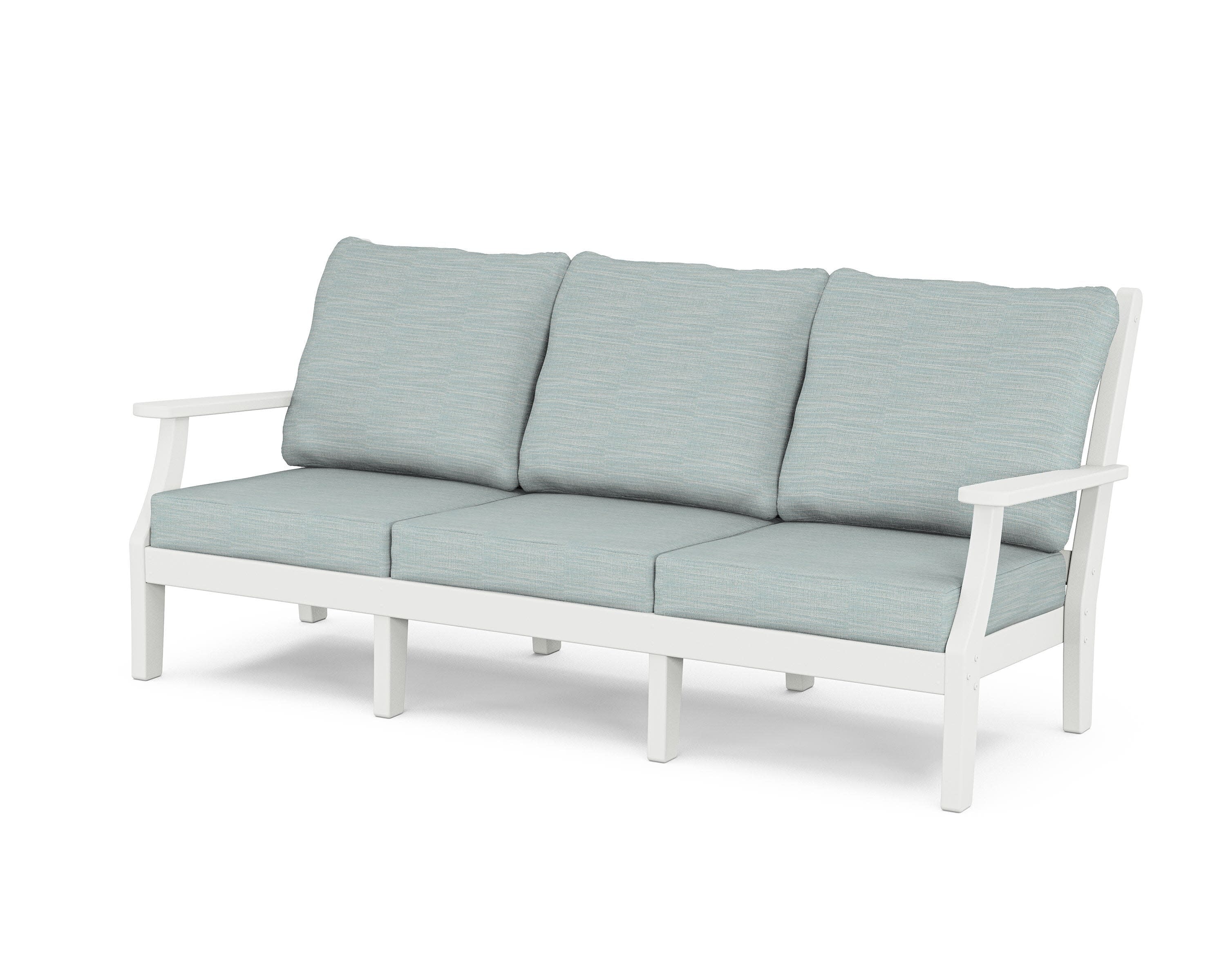Wovendale Deep Seating Sofa in White / Soothe Mist