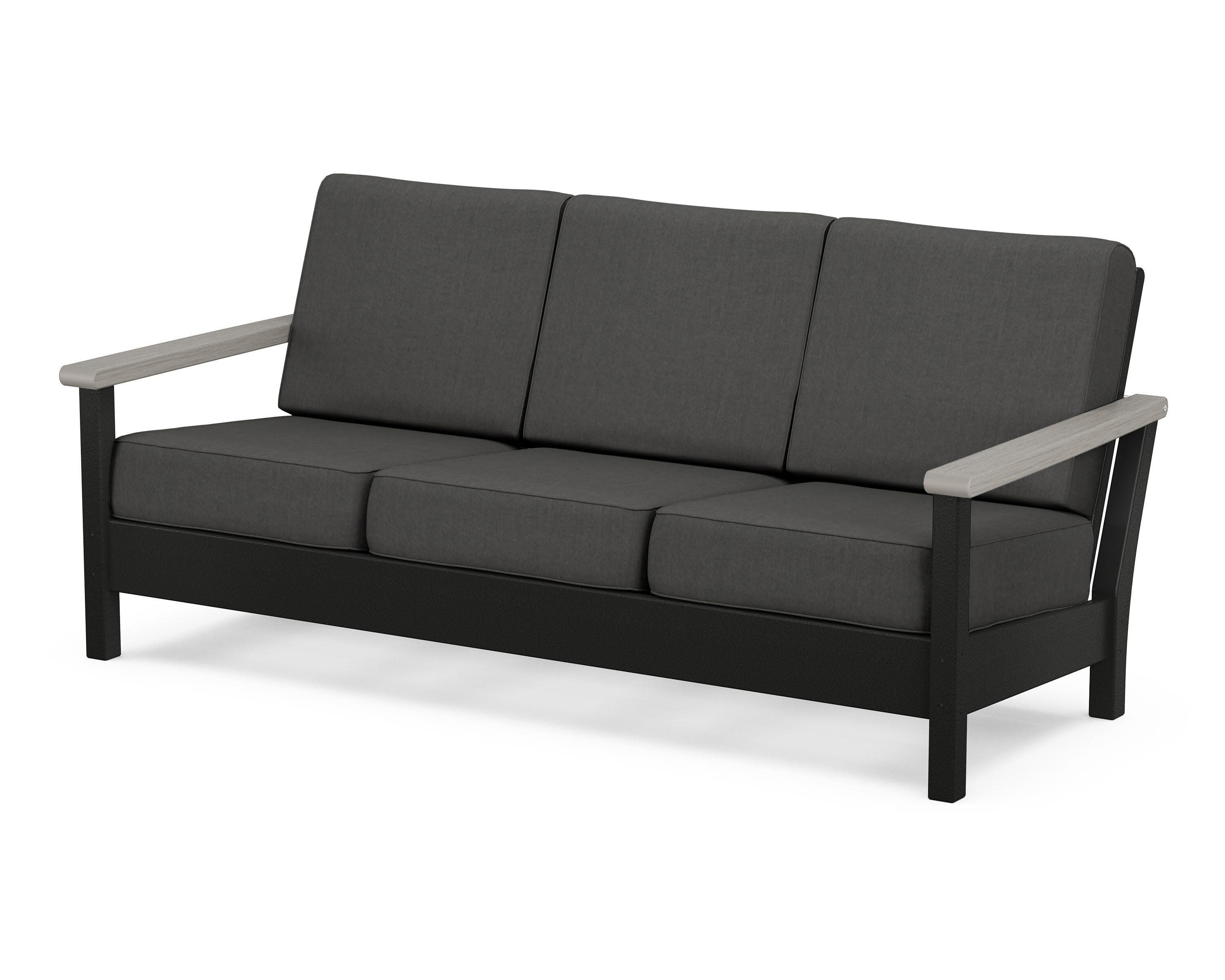 Harbour Deep Seating Sofa in Black / Driftwood / Spectrum Carbon