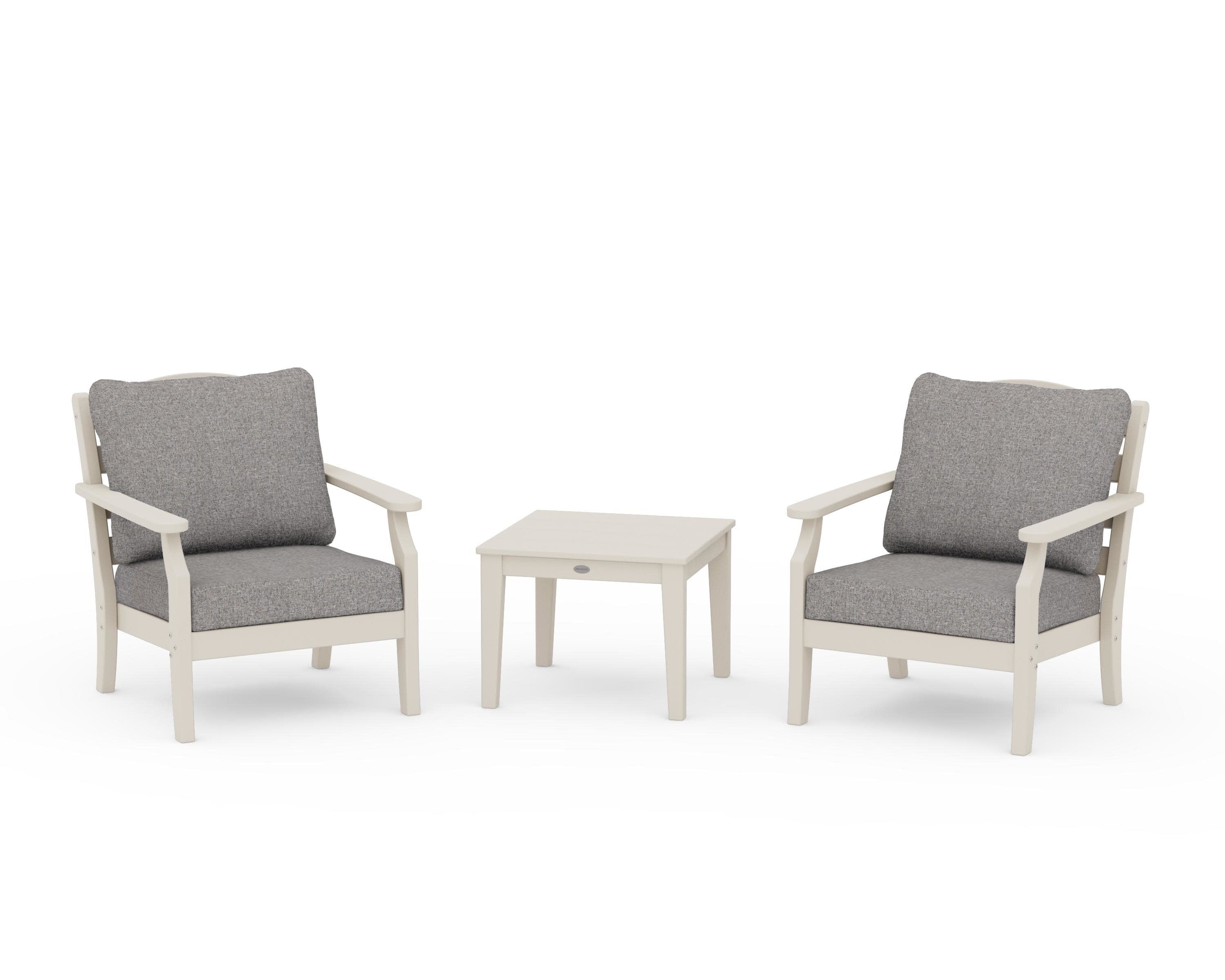 Savannah 3-Piece Deep Seating Set in Sand / Grey Mist