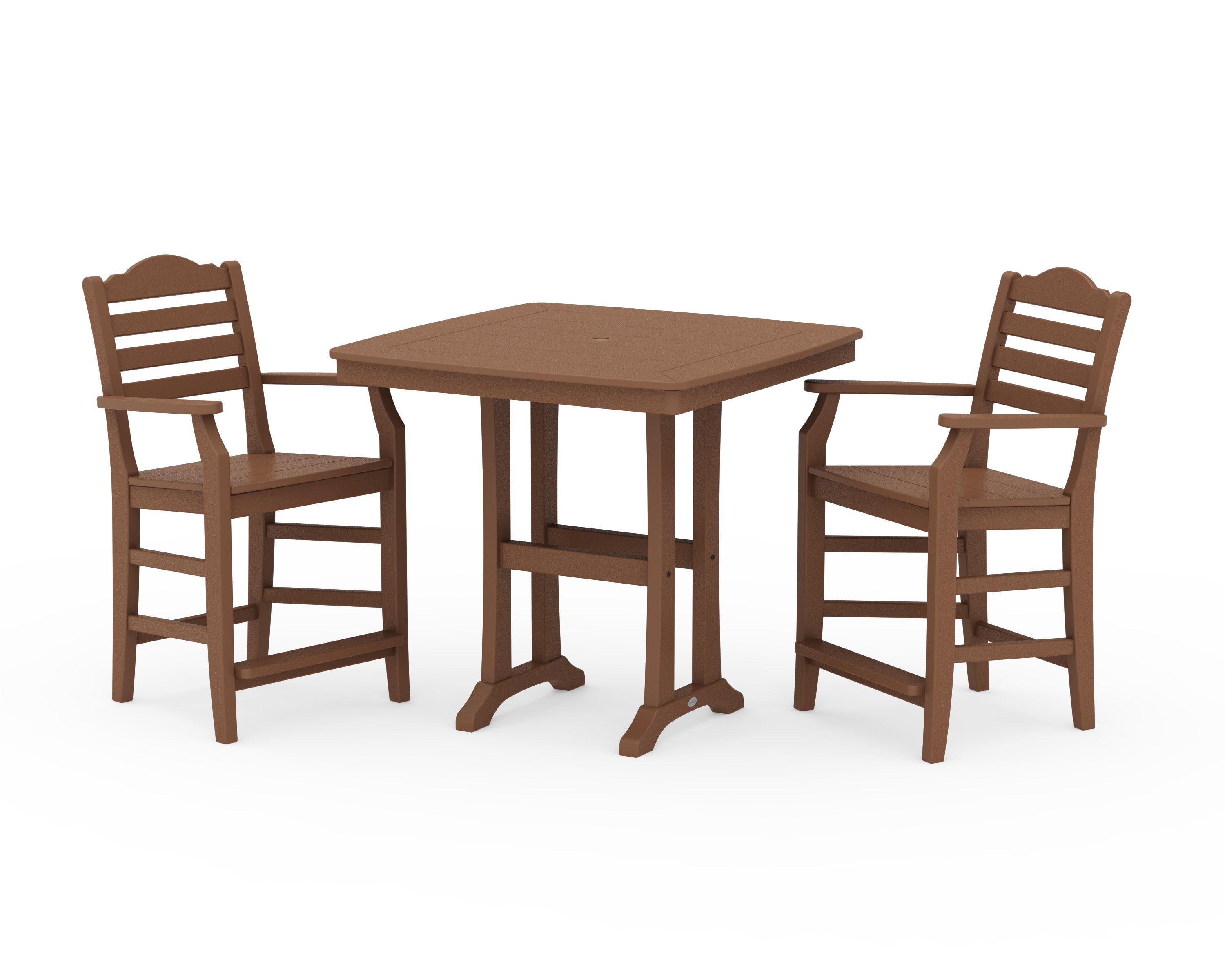 Savannah 3-Piece Counter Set with Trestle Legs in Teak