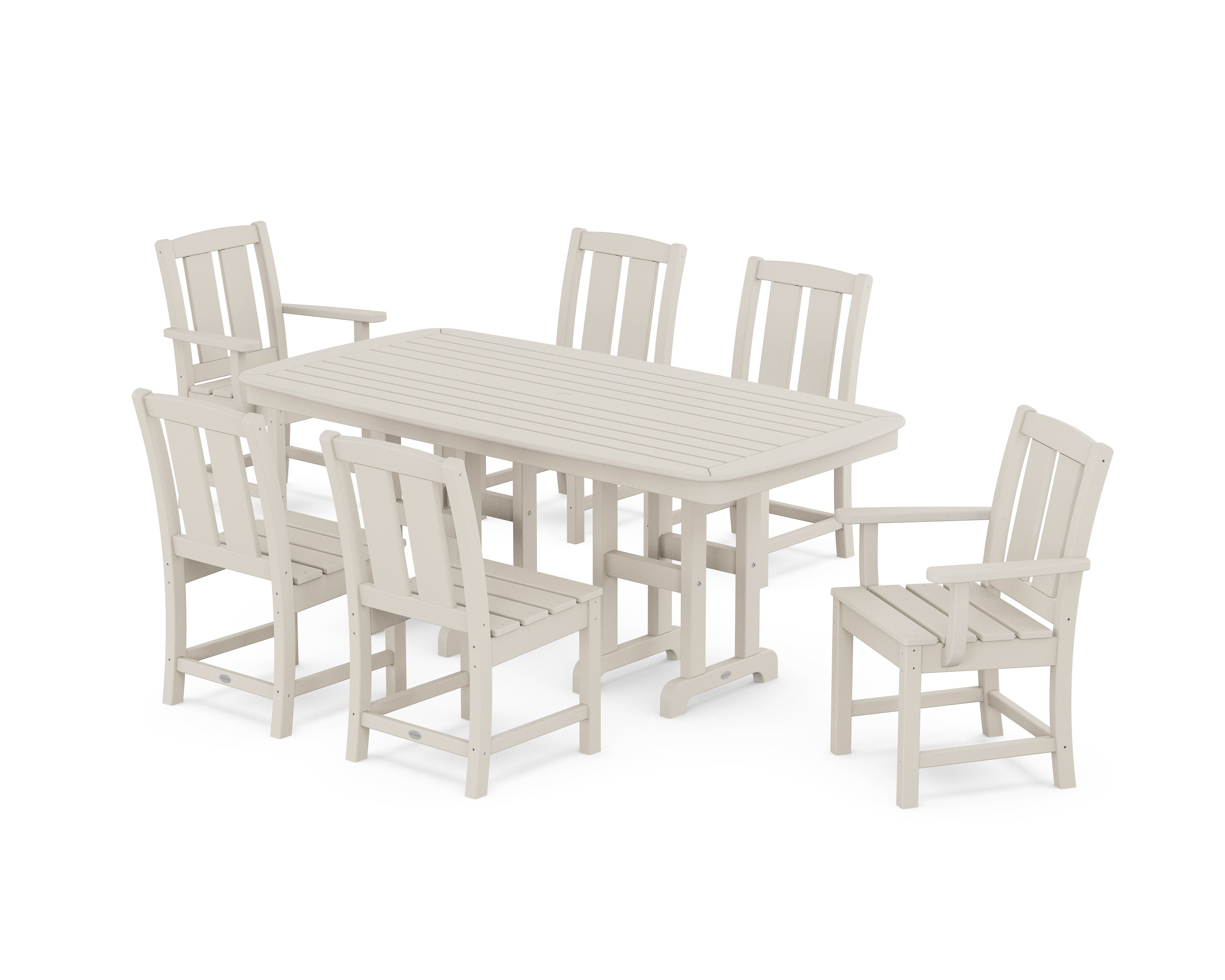 Mission 7-Piece Dining Set in Sand