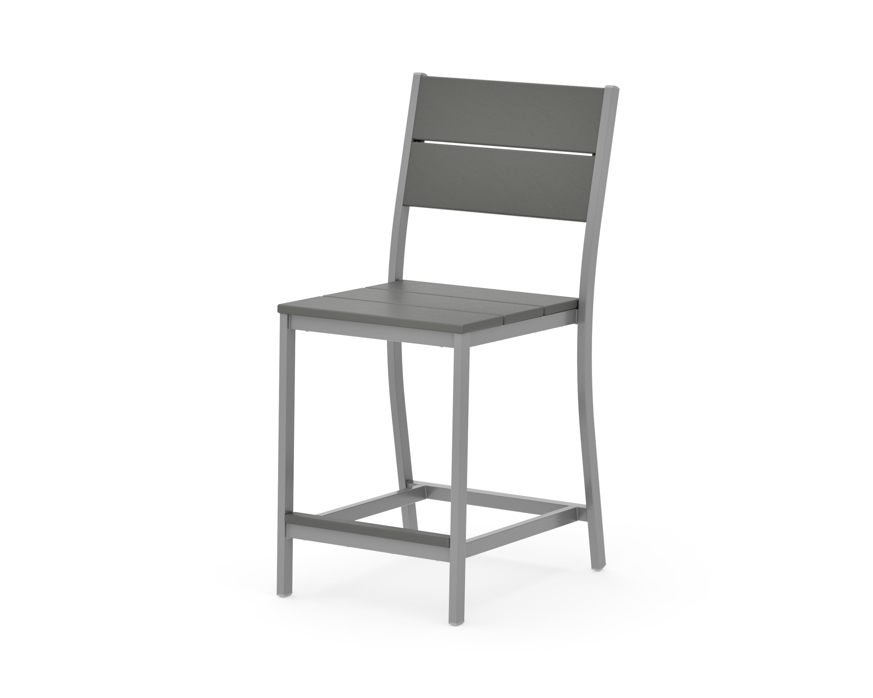 Main Street Counter Side Chair in Silver / Slate Grey