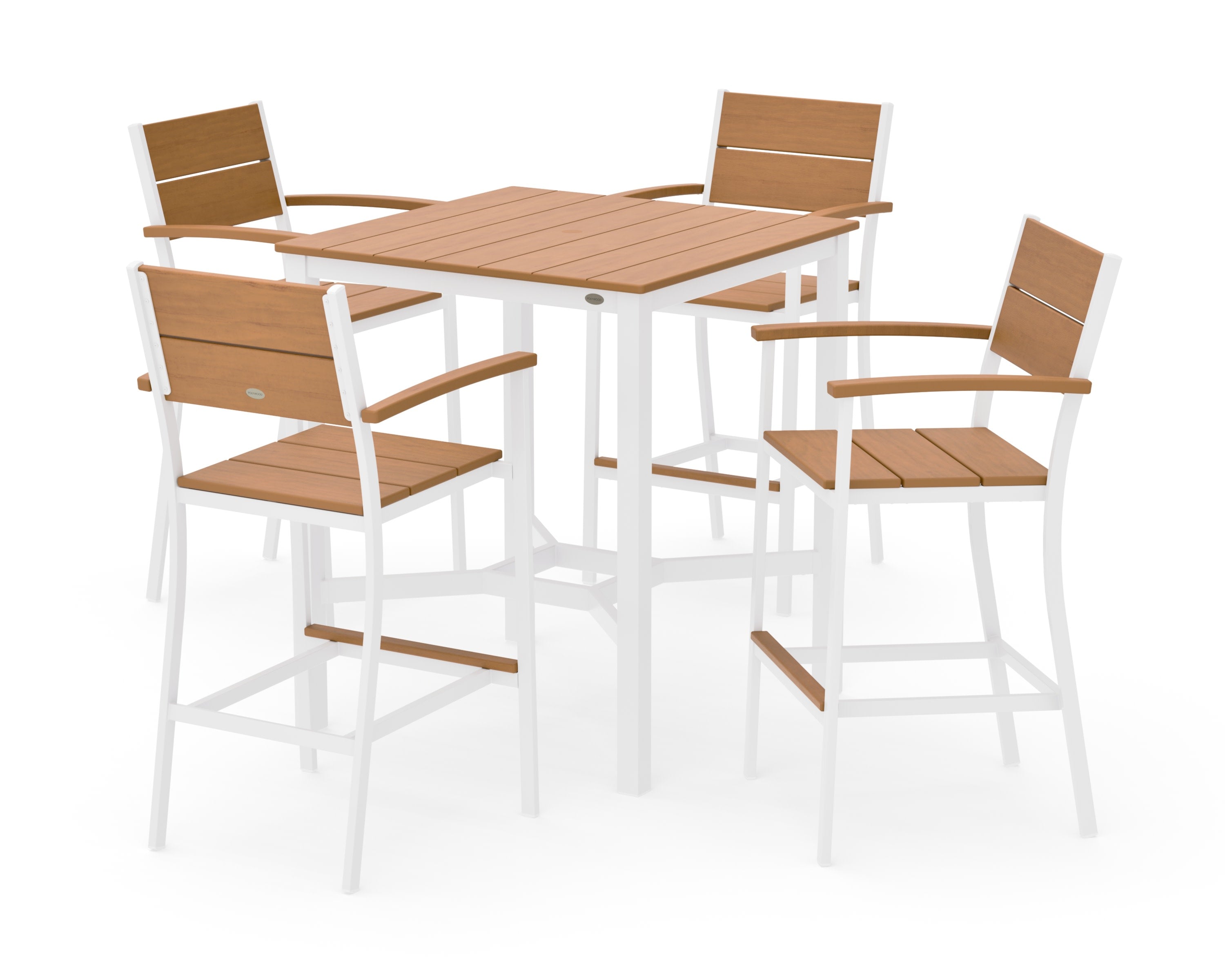 Main Street 5-Piece Bar Set in White / Natural