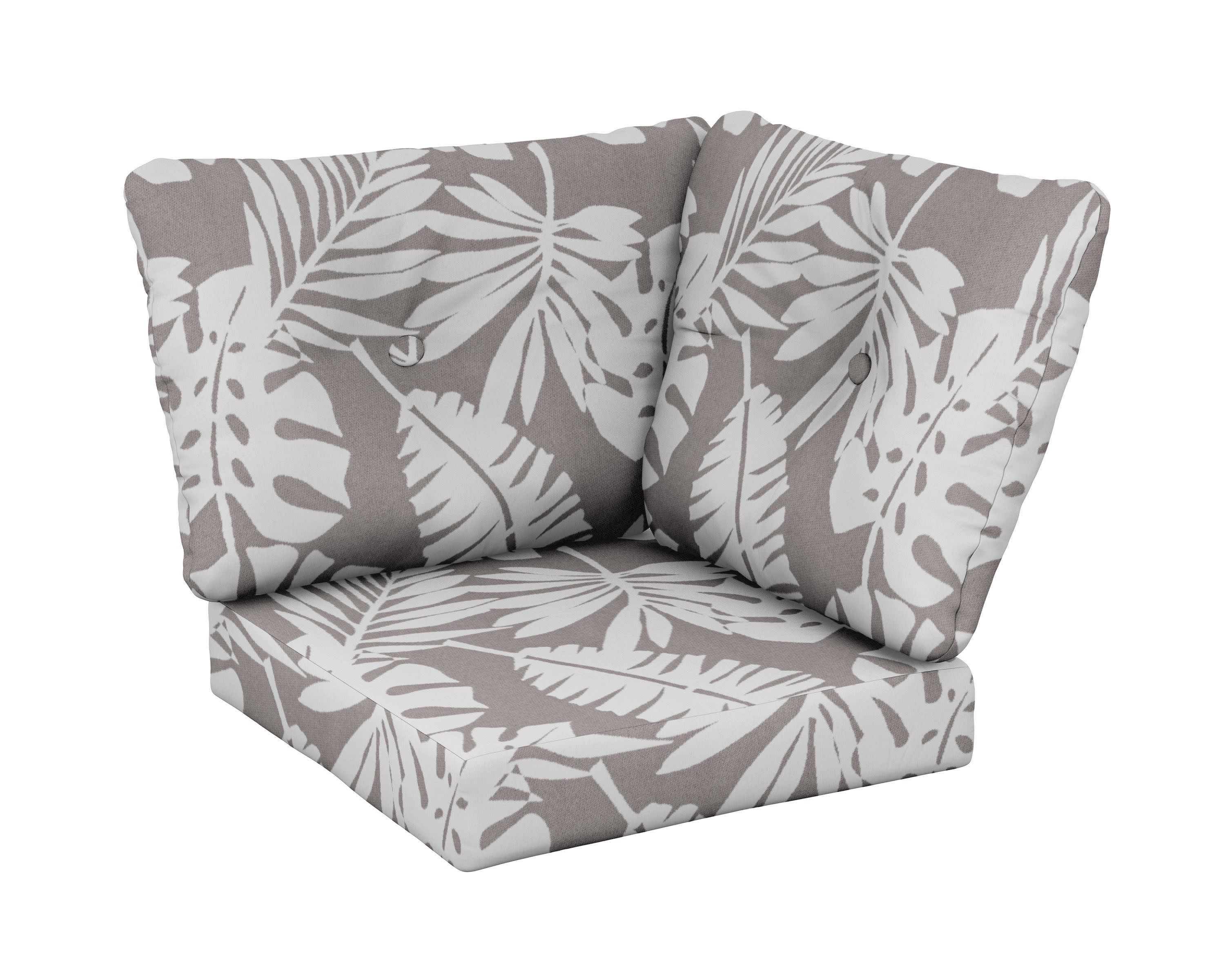 Modular Corner Cushion in Leaf Grey Mist