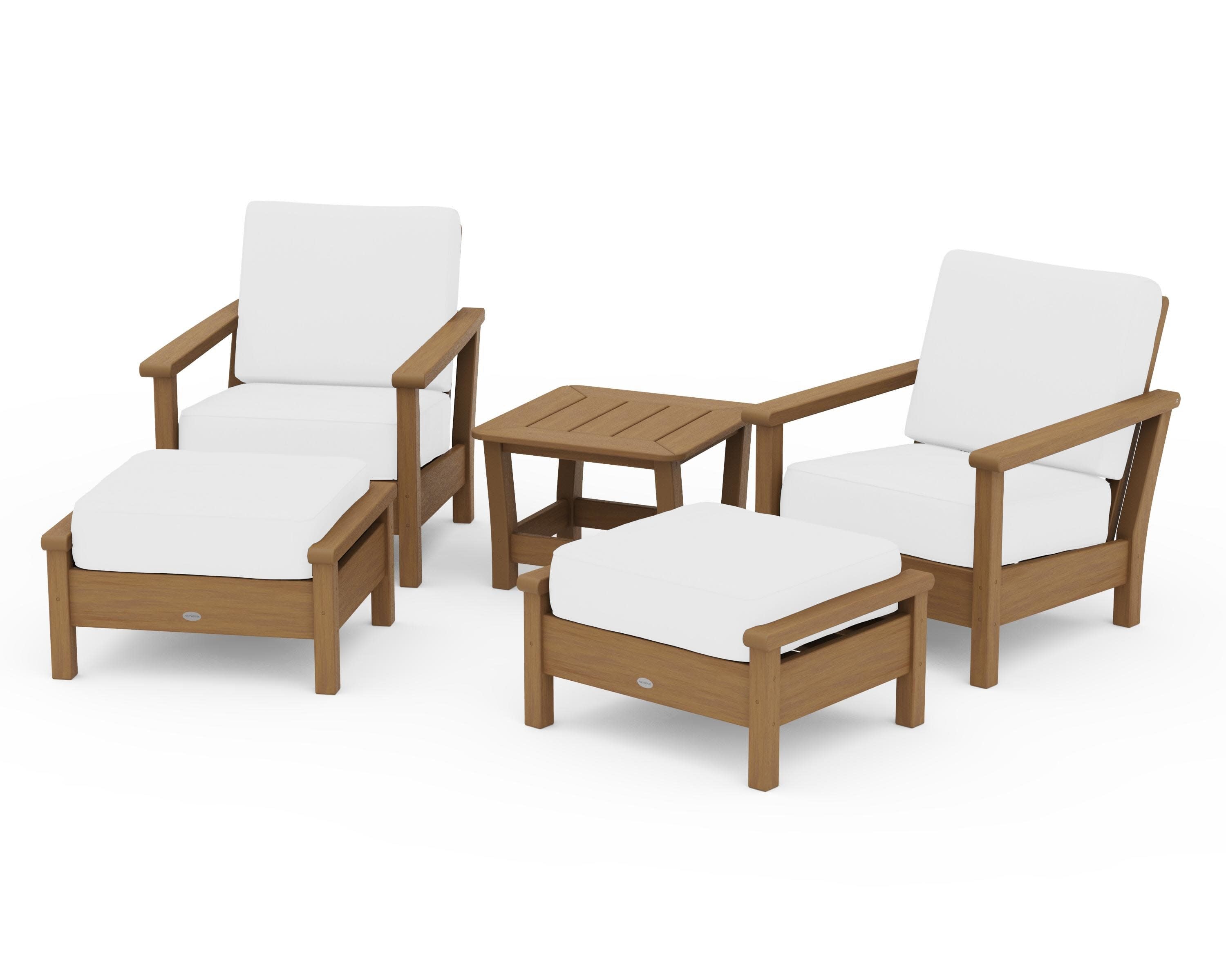 Harbour 5-Piece Deep Seating Chair Set in Natural / Natural