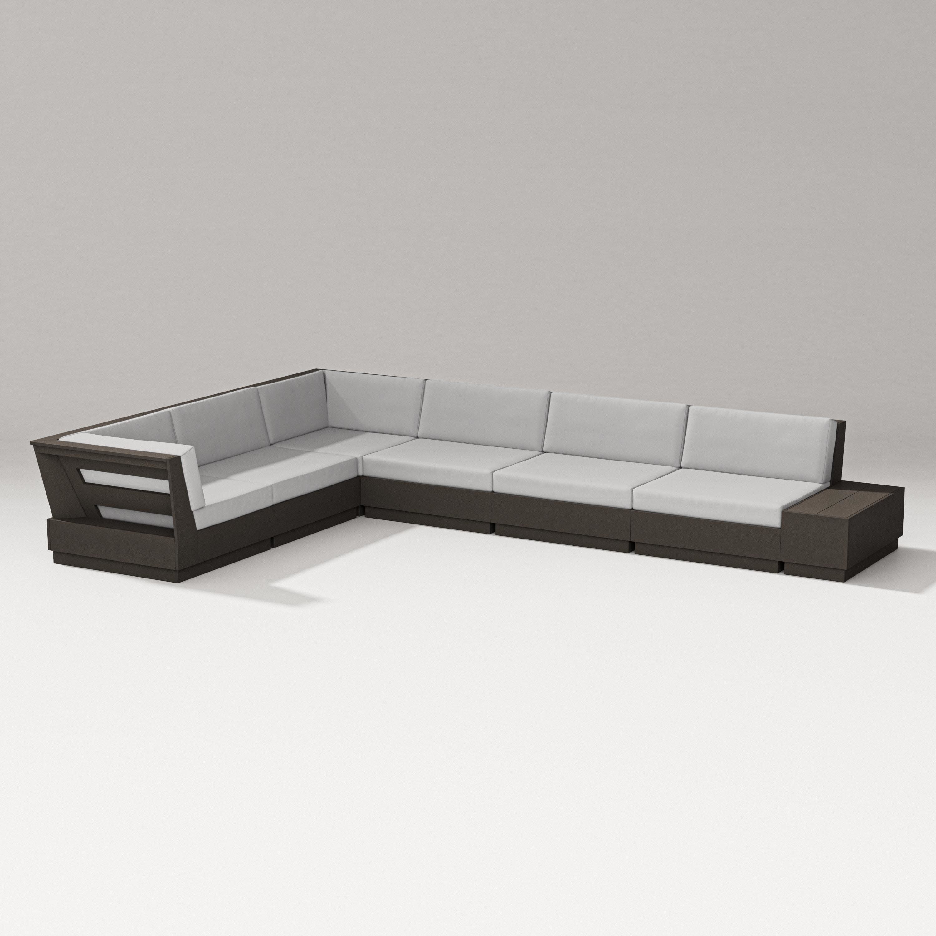 Elevate 7-Piece Corner Sectional in Vintage Coffee / Diamond in the Rough