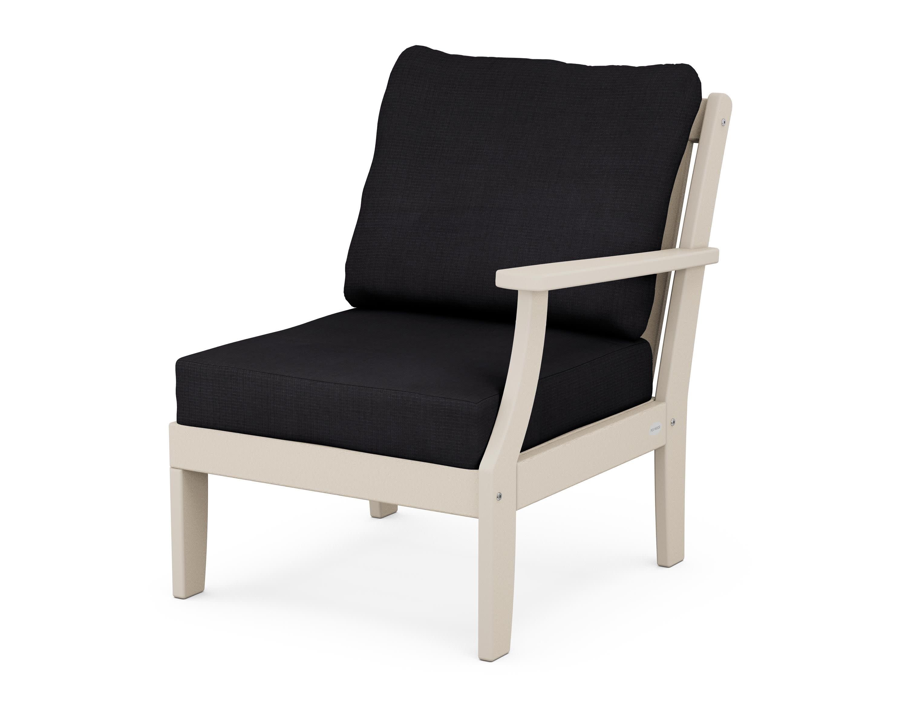 Braxton Modular Right Arm Chair in Sand / Midnight Linen