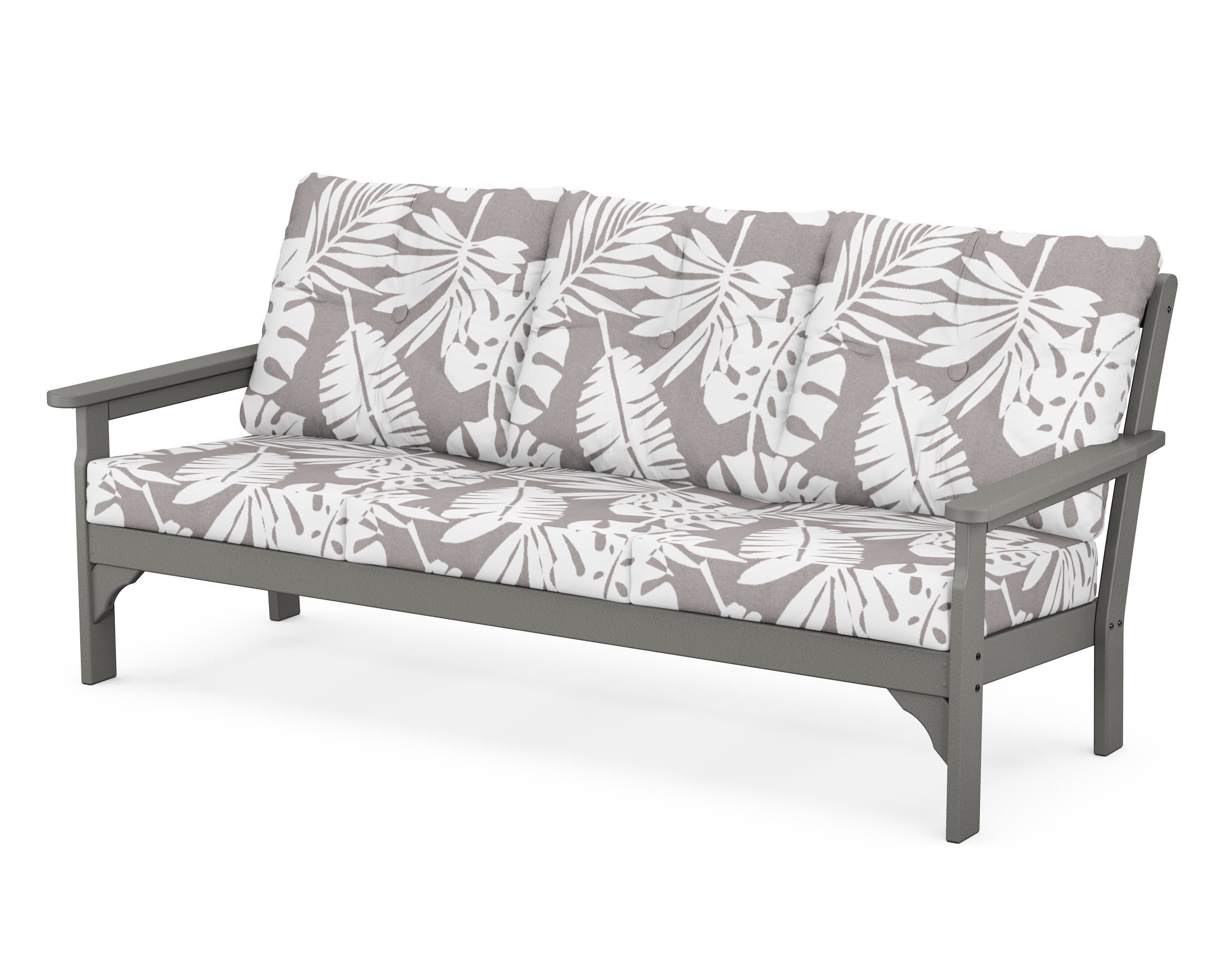 Vineyard Deep Seating Sofa in Slate Grey / Leaf Grey Mist