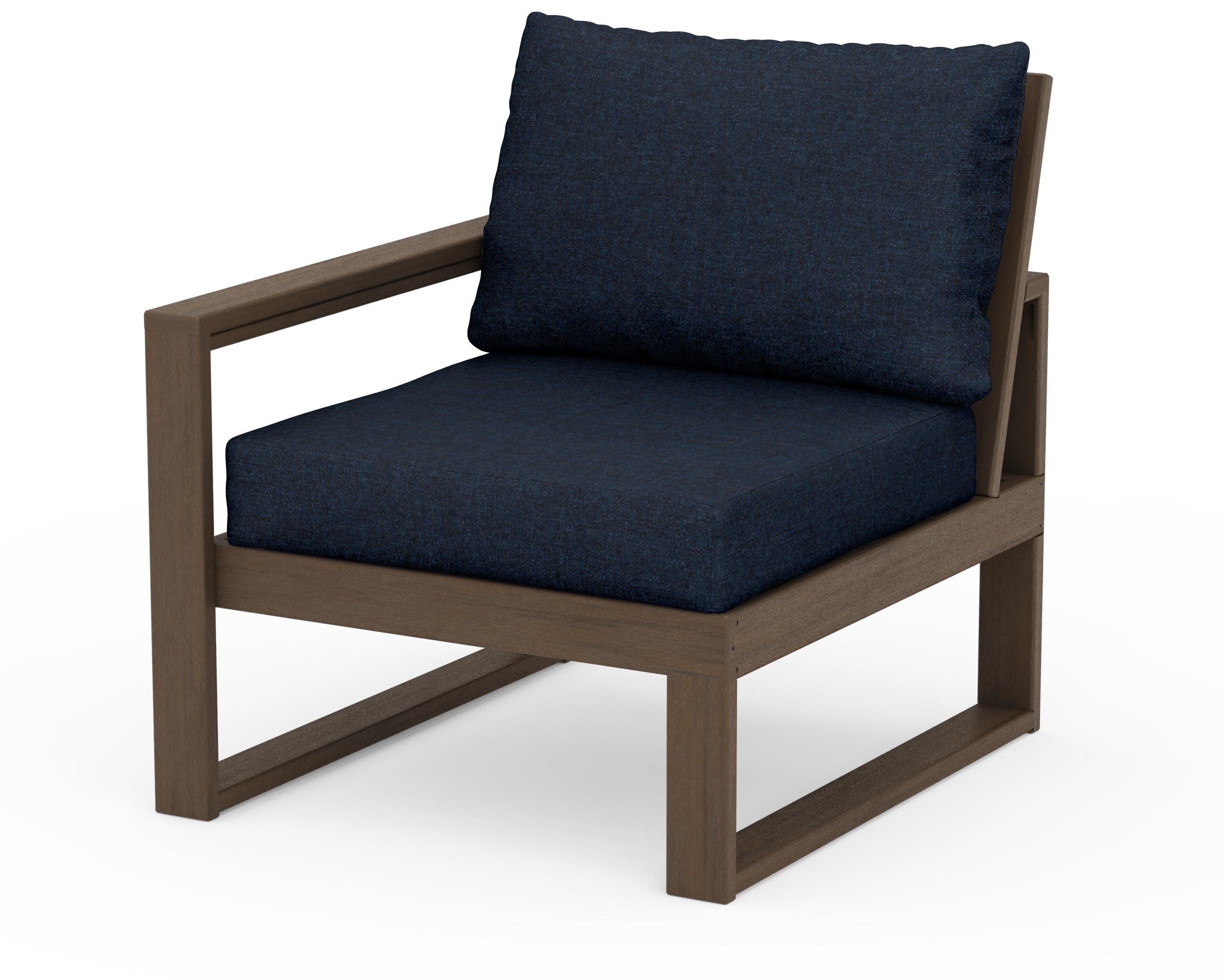 EDGE Modular Left Arm Chair in Kona / Marine Indigo