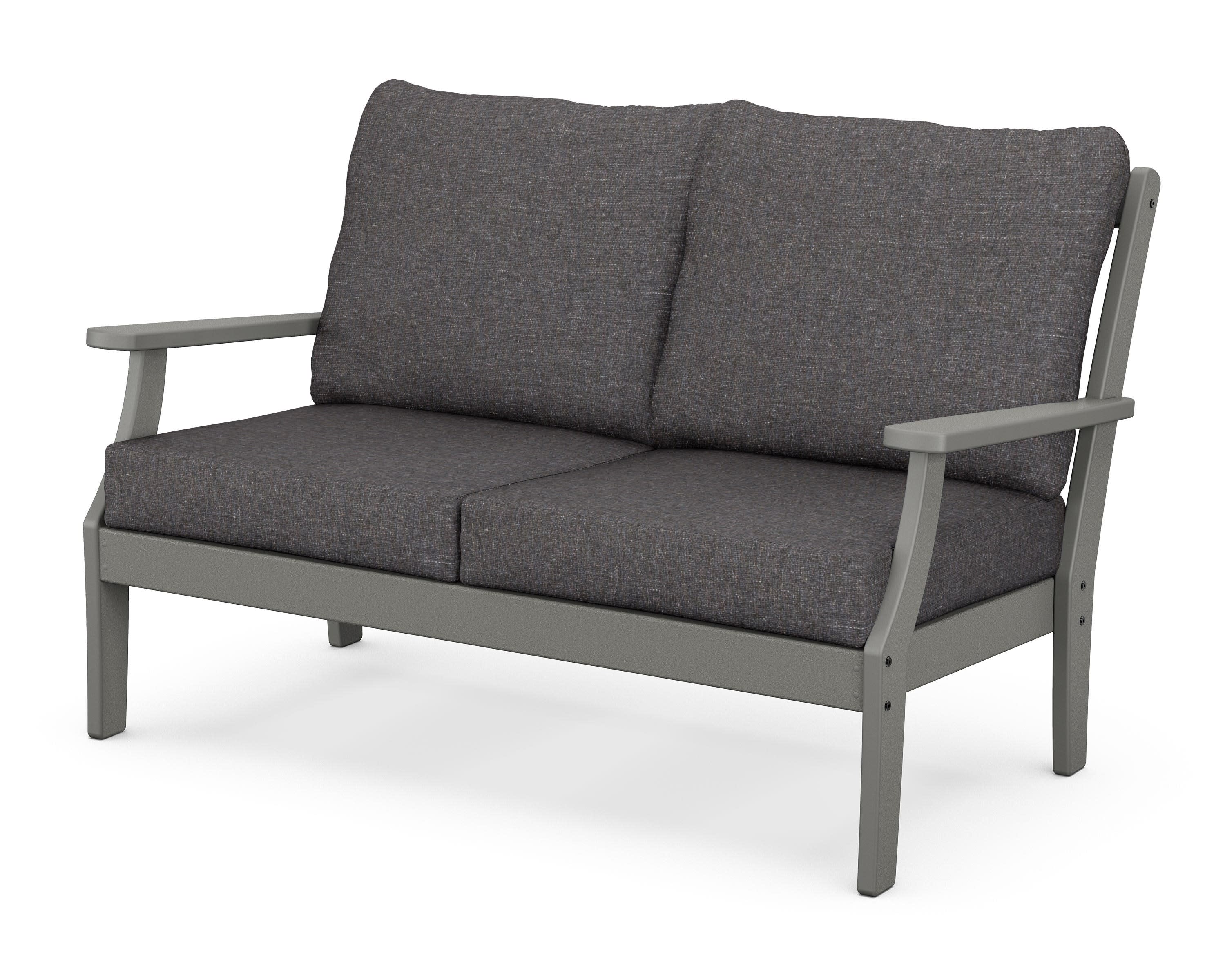 Braxton Deep Seating Loveseat in Slate Grey / Ash Charcoal