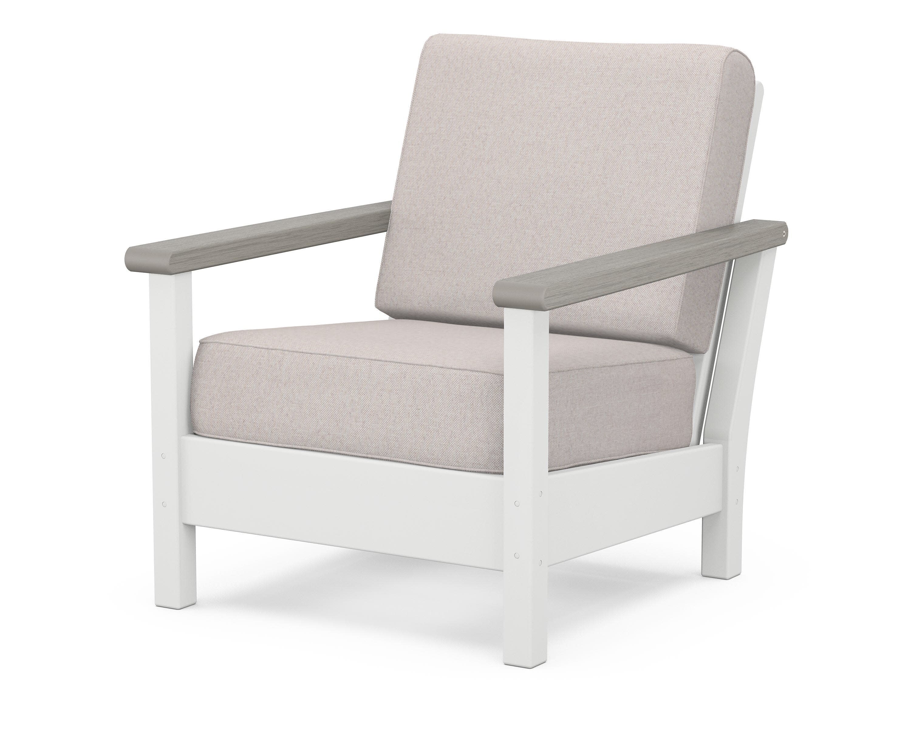Harbour Deep Seating Chair in White / Driftwood / Dune Burlap