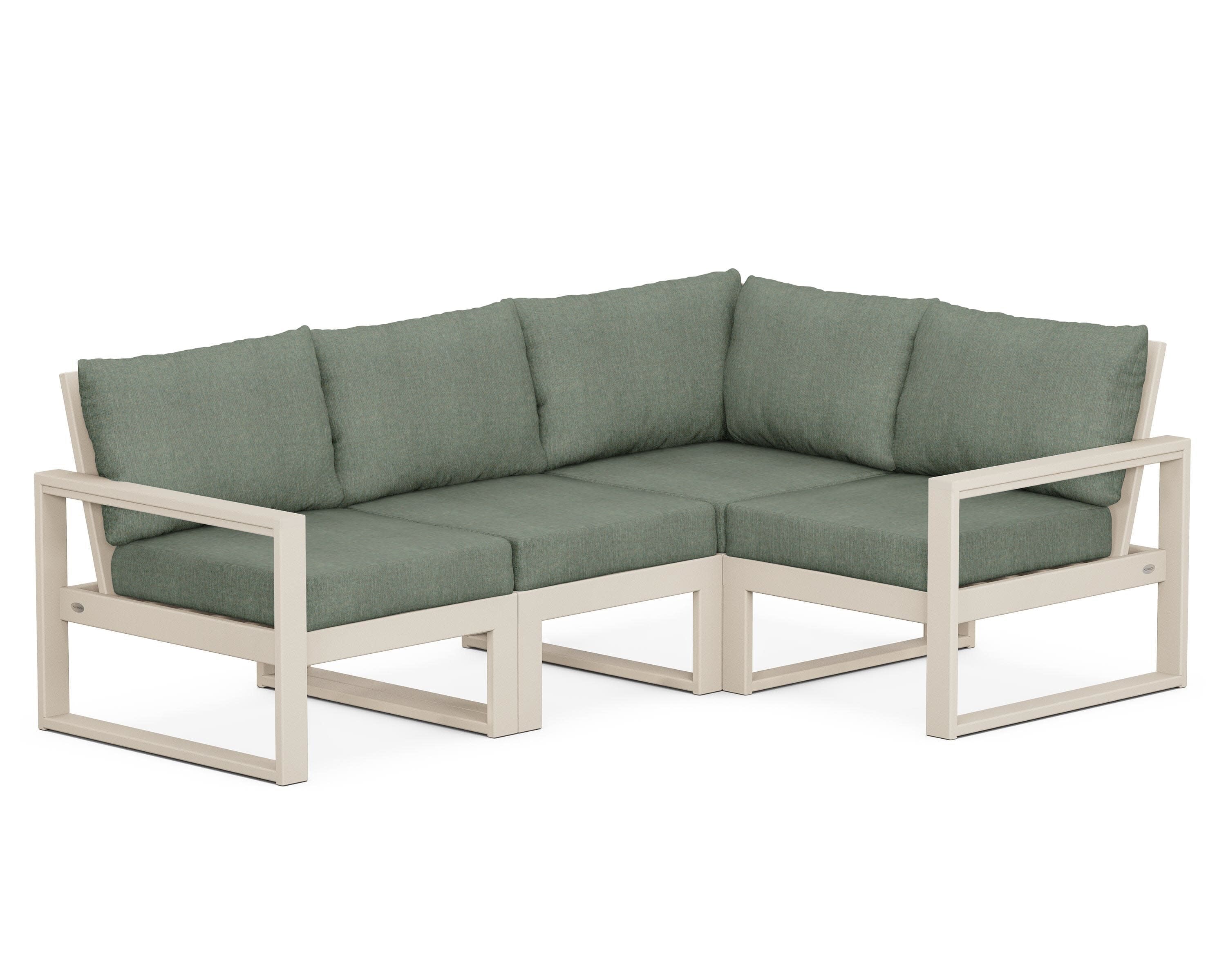 EDGE 4-Piece Modular Deep Seating Set in Sand / Cast Sage