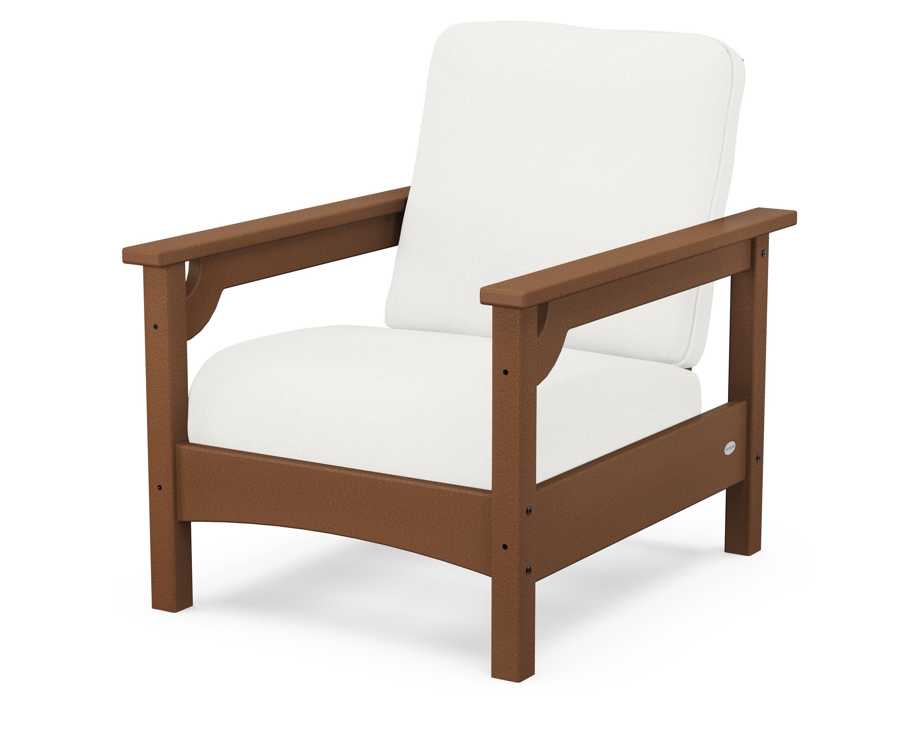 Club Chair in Teak / Natural Linen