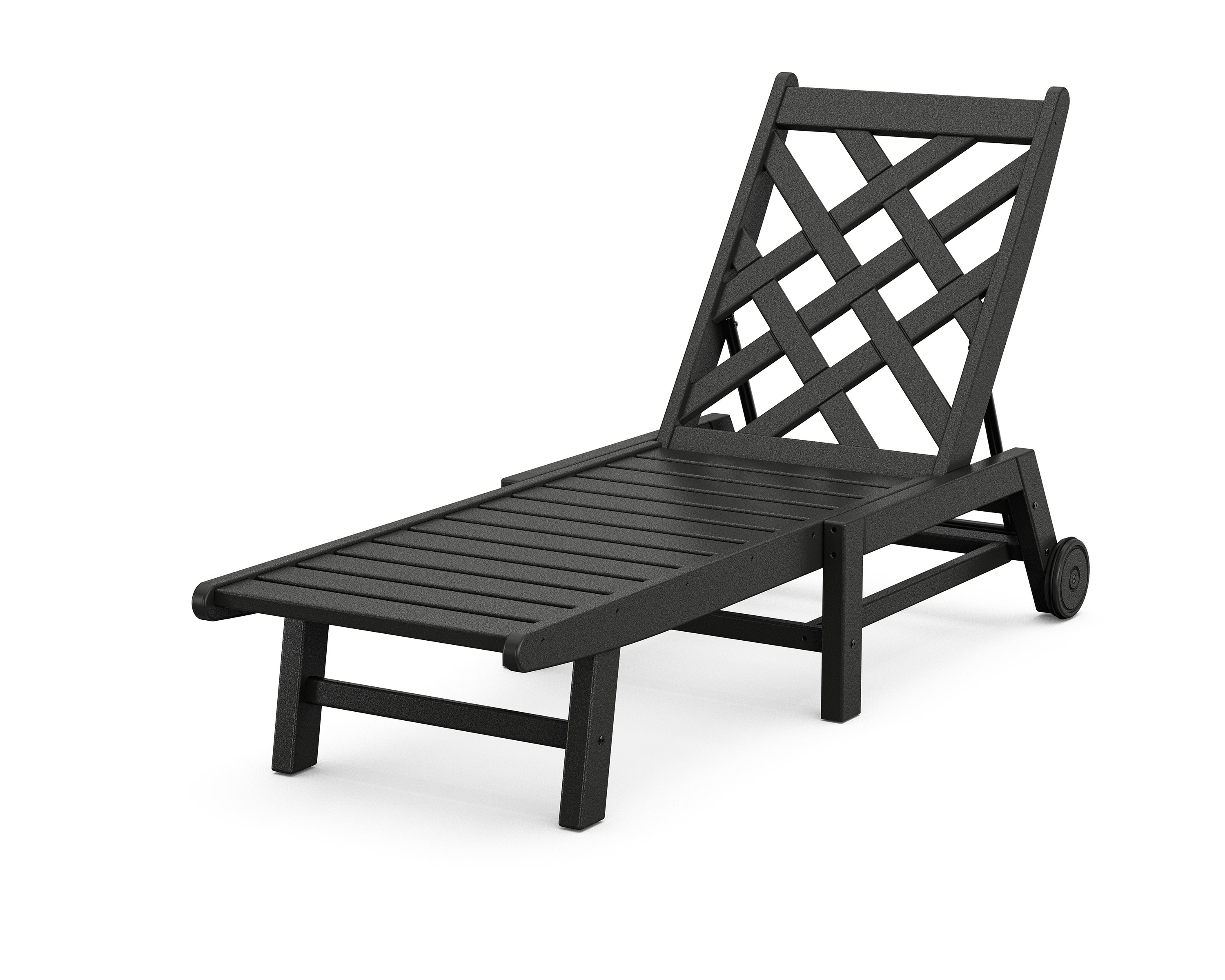 Wovendale Chaise with Wheels in Black