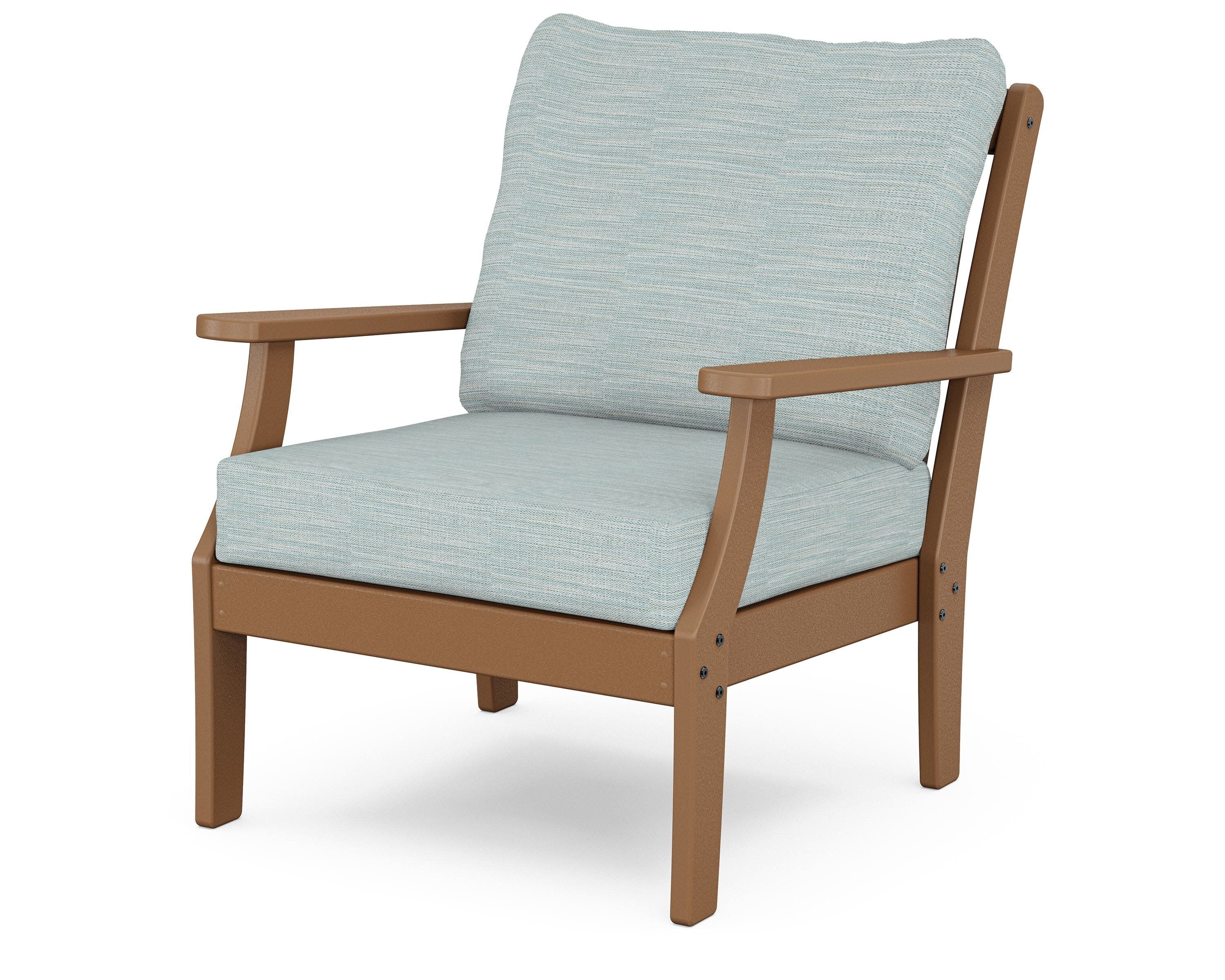 Braxton Deep Seating Chair in Teak / Soothe Mist