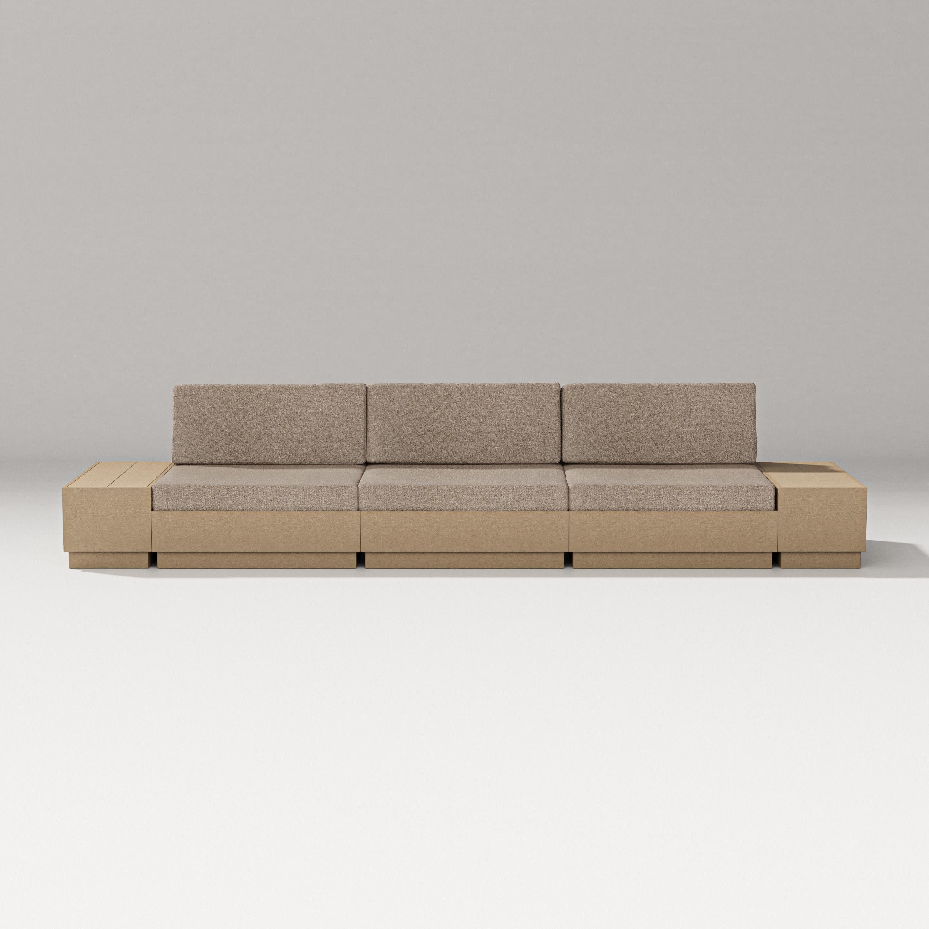 Elevate Straight Sectional in Vintage Sahara / Spiced Burlap