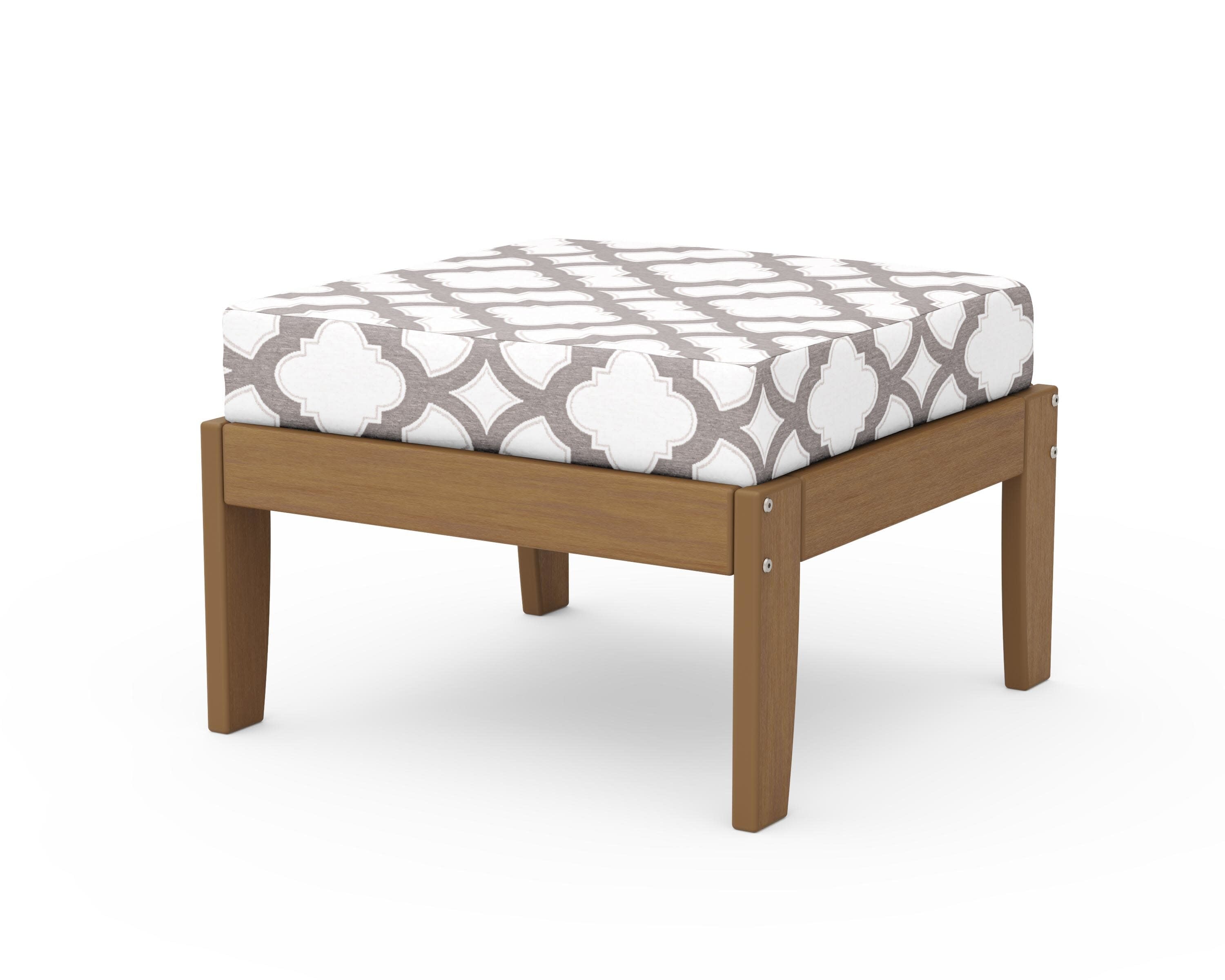 Modular Ottoman - Classic in Natural / Trellis Grey Mist