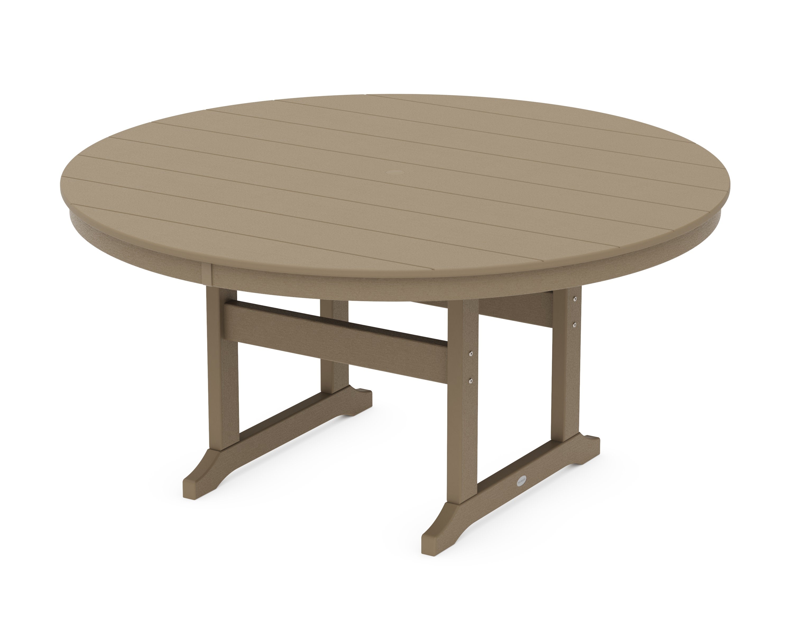 60" Round Farmhouse Dining Table in Vintage Sahara