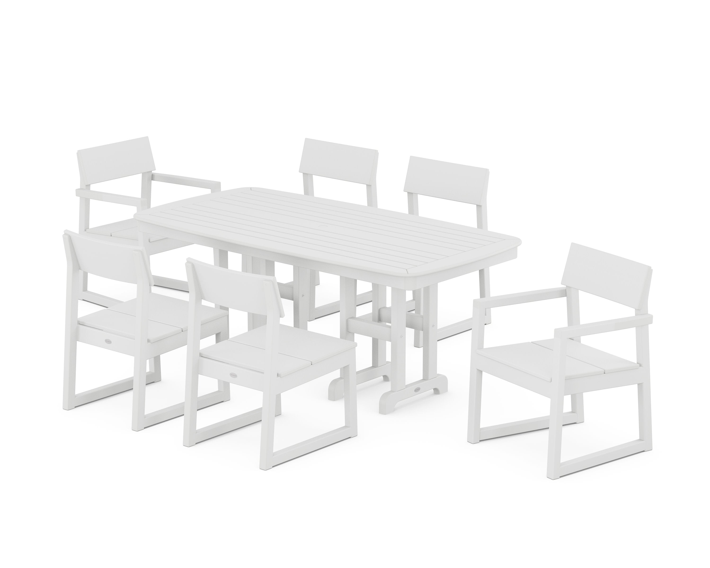EDGE 7-Piece Dining Set in White
