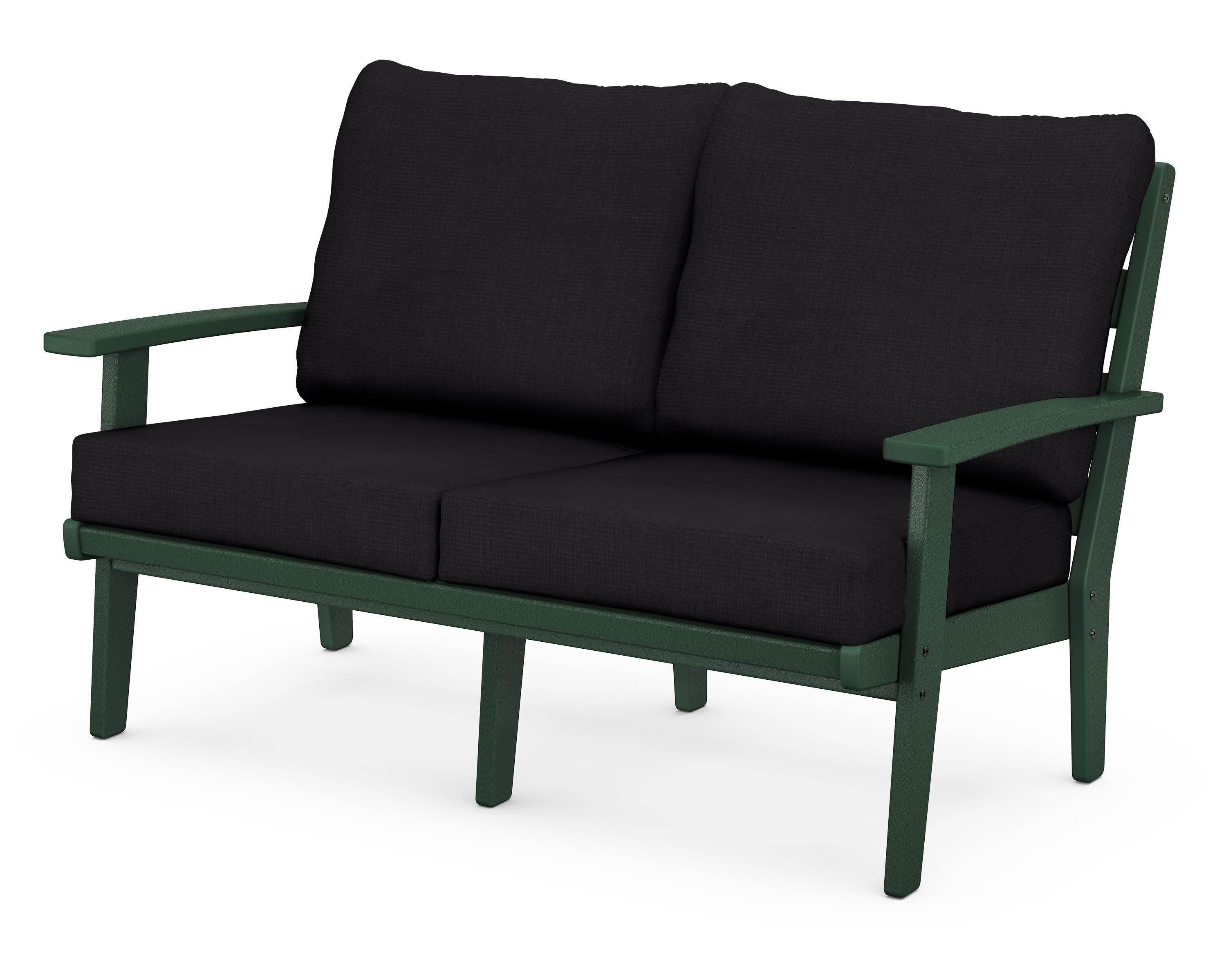 Grant Park Deep Seating Loveseat in Green / Midnight Linen