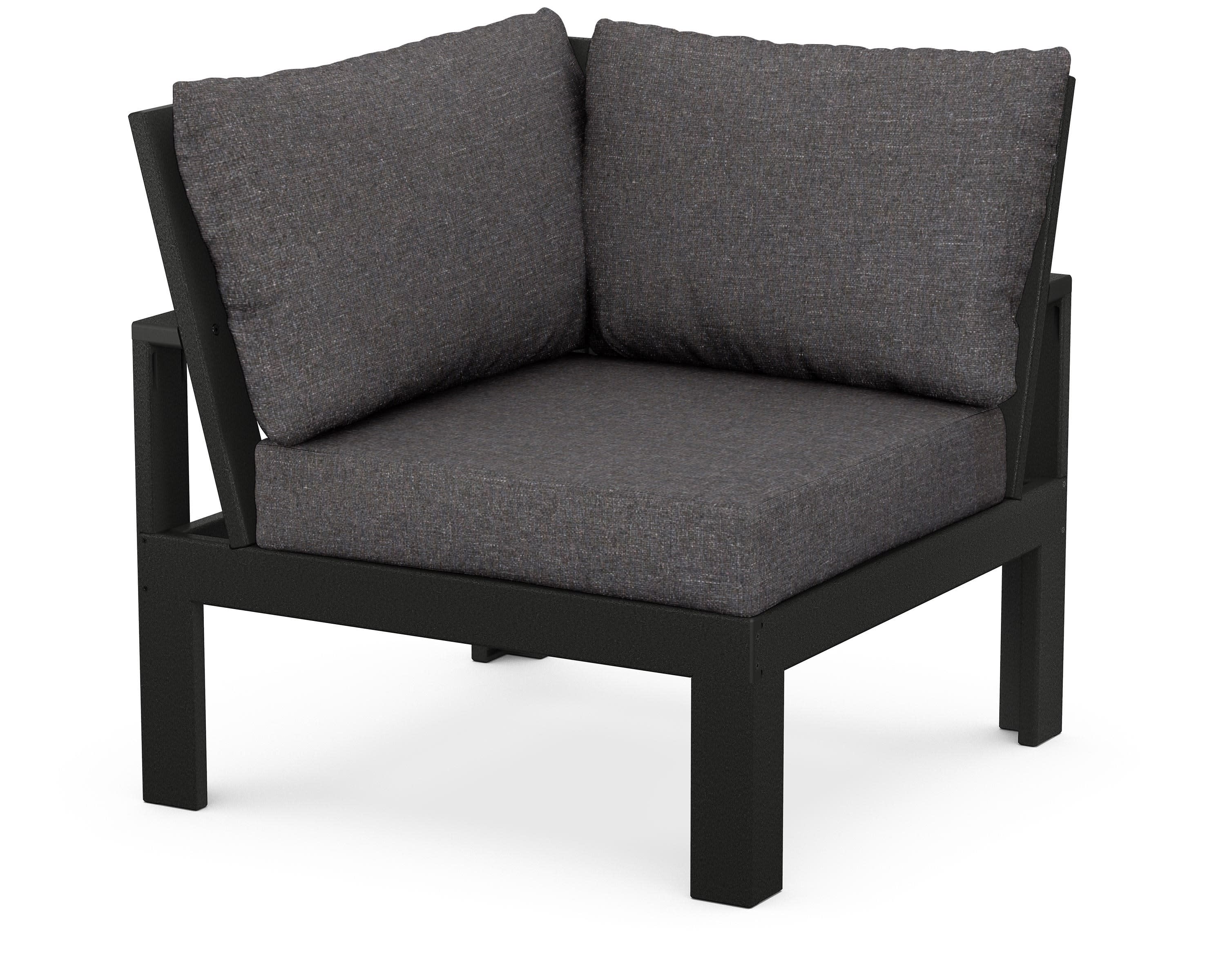 Modular Corner Chair in Black / Ash Charcoal