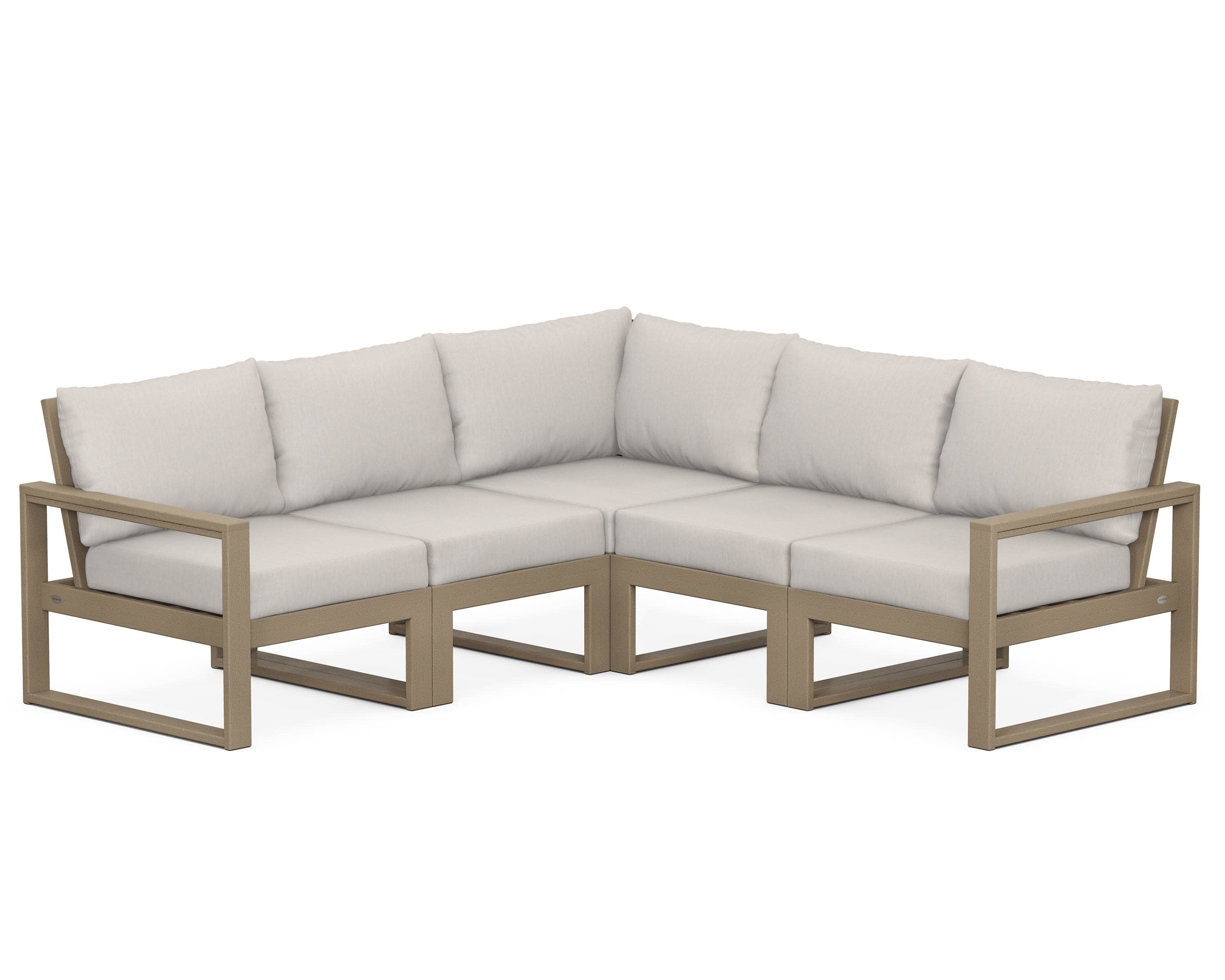 EDGE 5-Piece Modular Deep Seating Set in Vintage Sahara / Cast Ash
