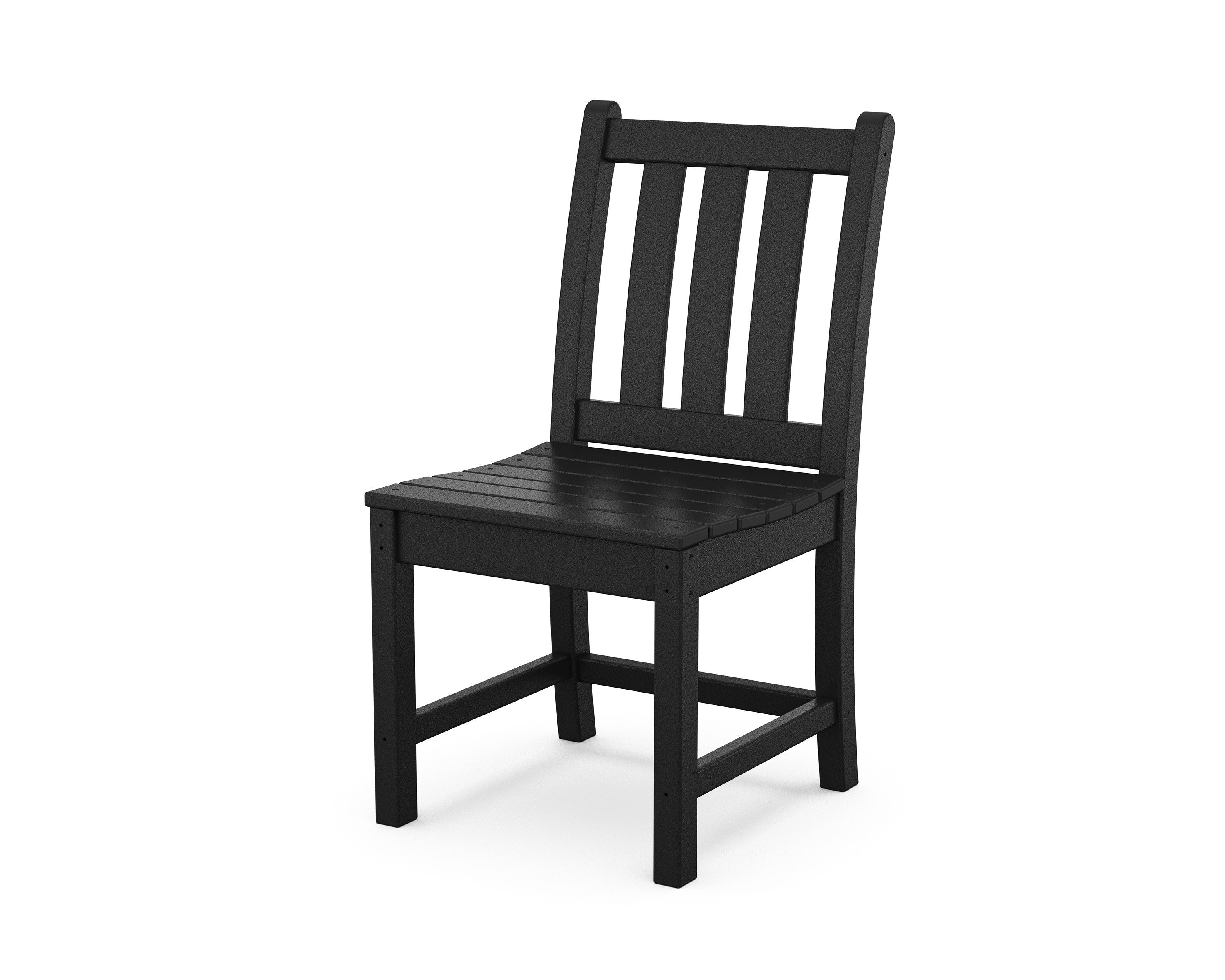 Traditional Garden Dining Side Chair in Black