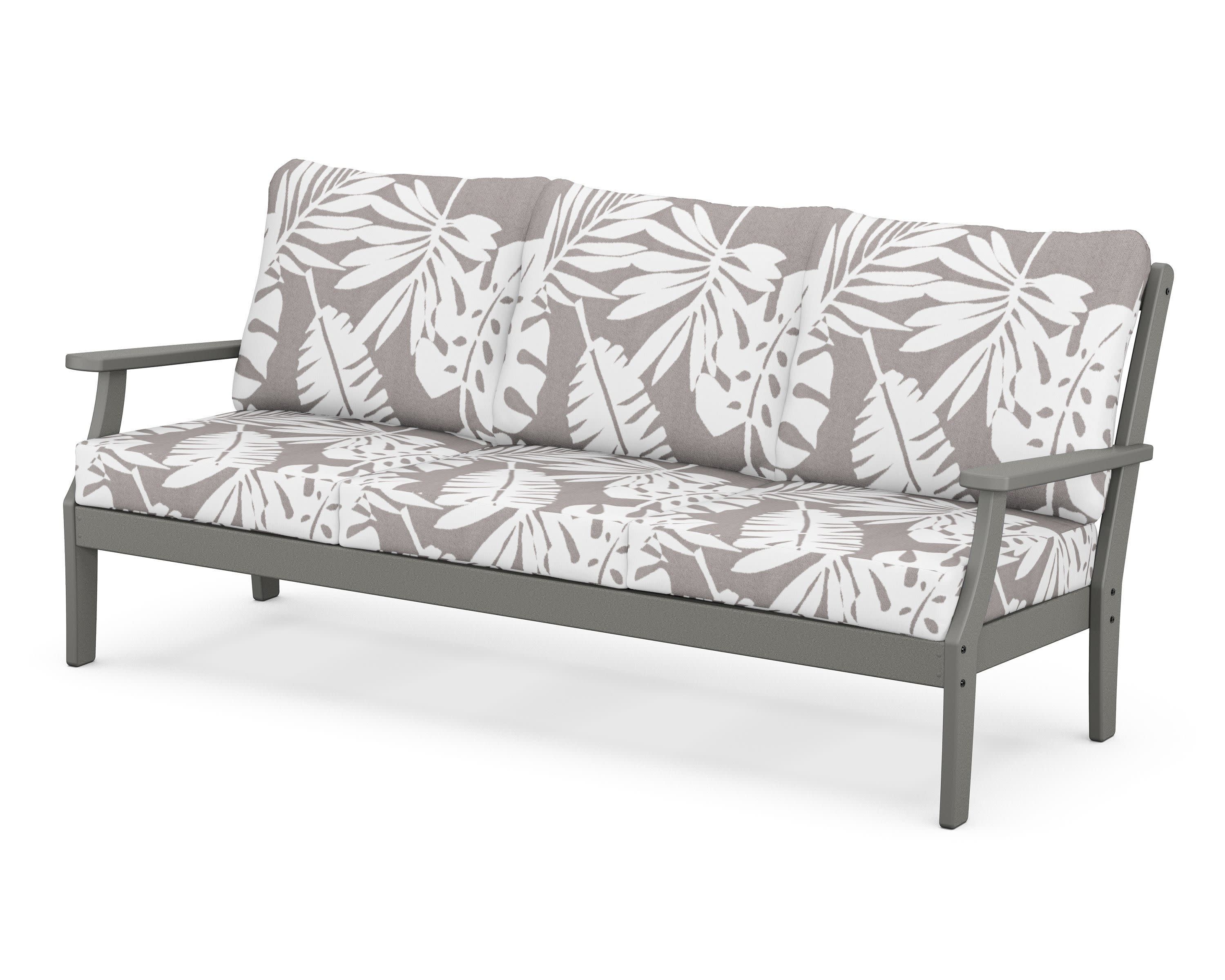 Braxton Deep Seating Sofa in Slate Grey / Leaf Grey Mist