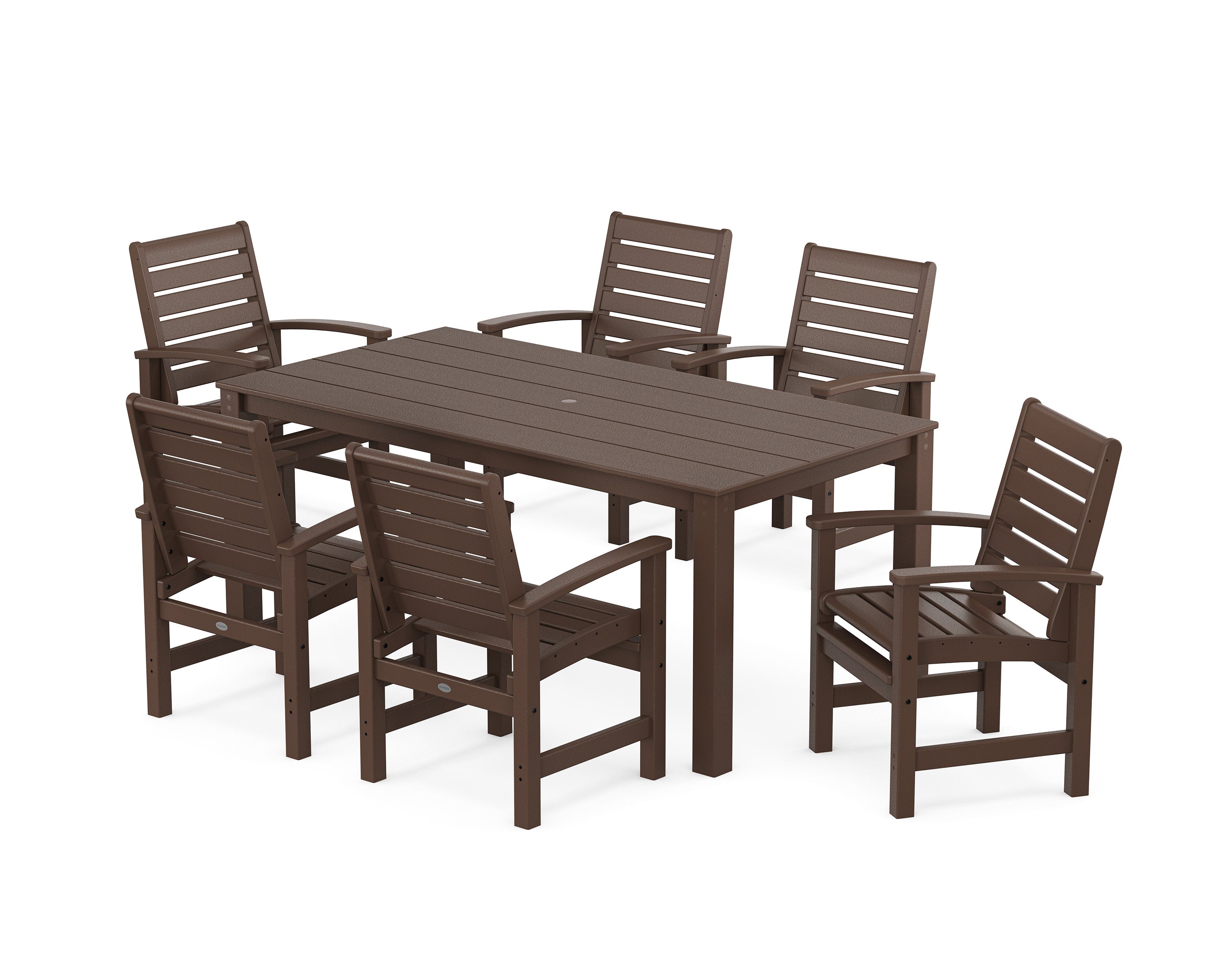 Signature 7-Piece Parsons Dining Set in Mahogany