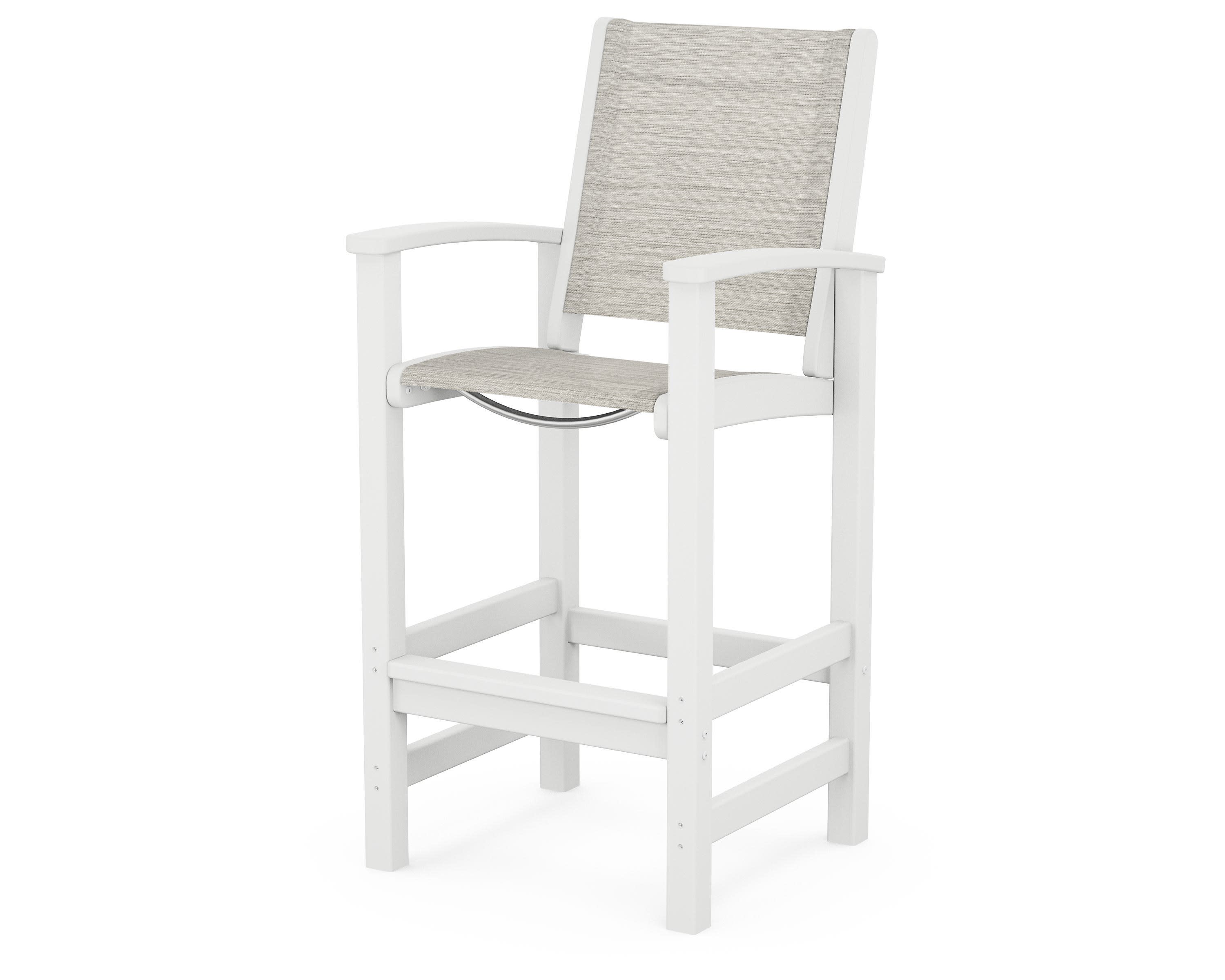 Coastal Bar Chair in White / Birch Sling