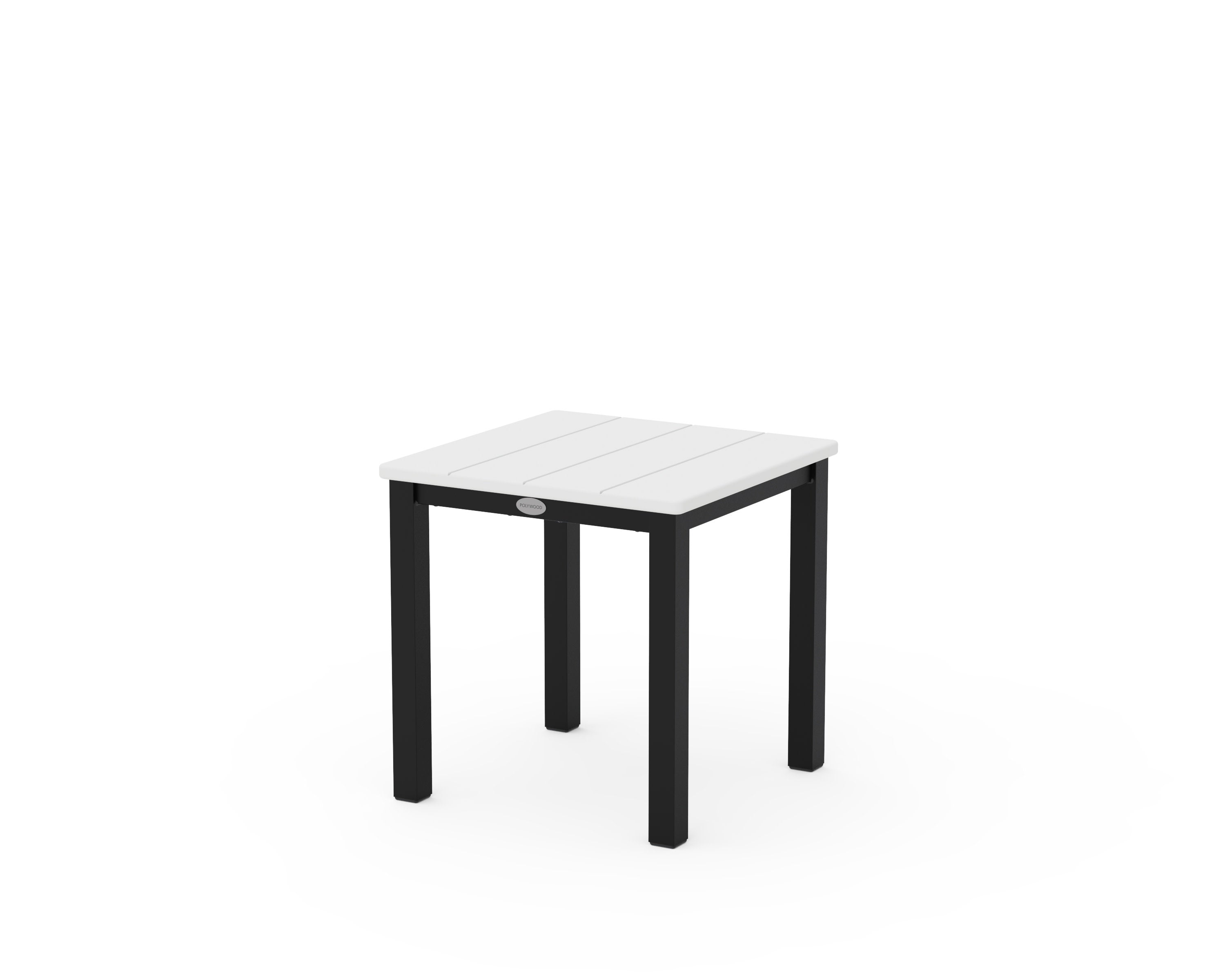 Main Street 18" Side Table in Black / White