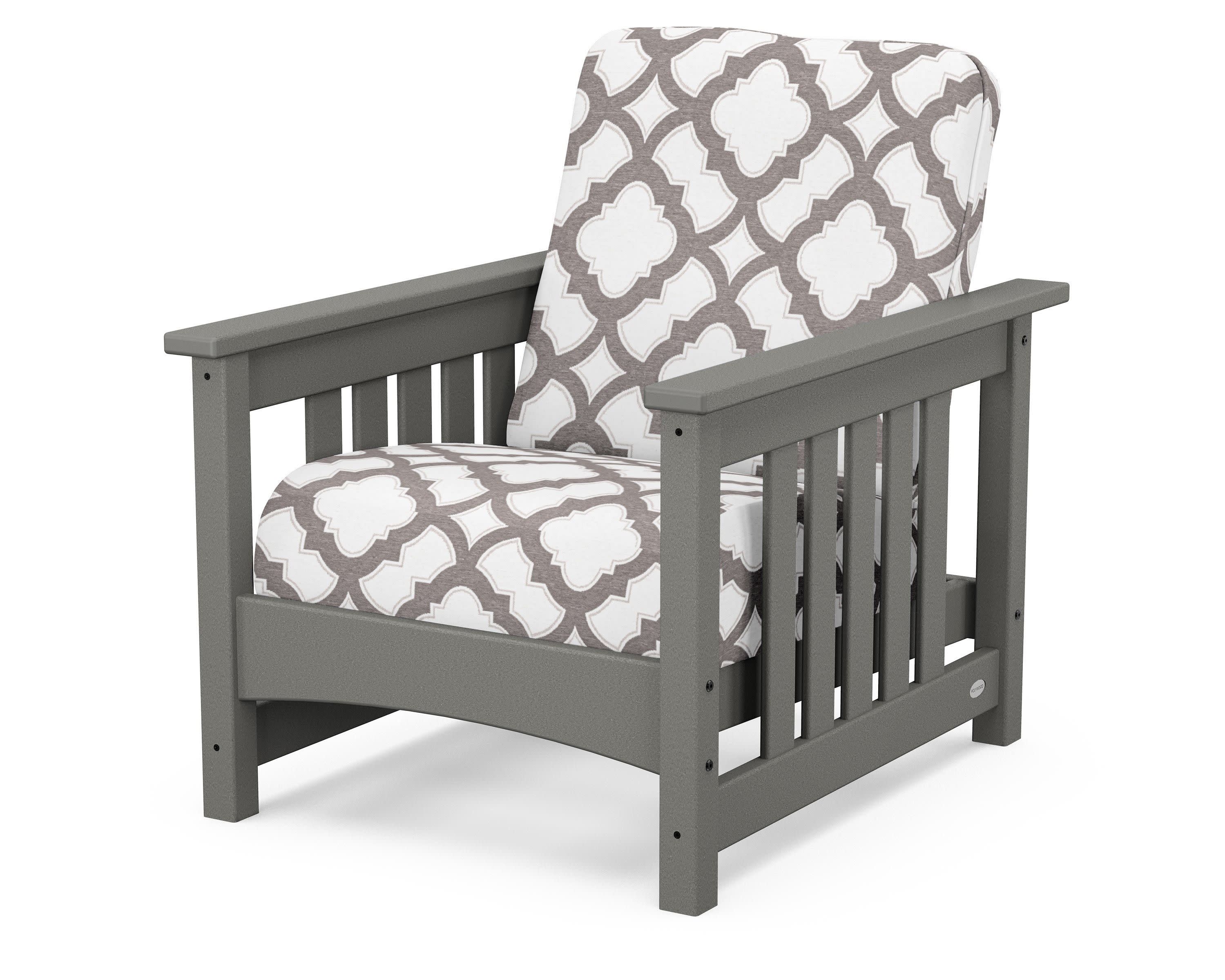 Club Mission Chair in Slate Grey / Trellis Grey Mist