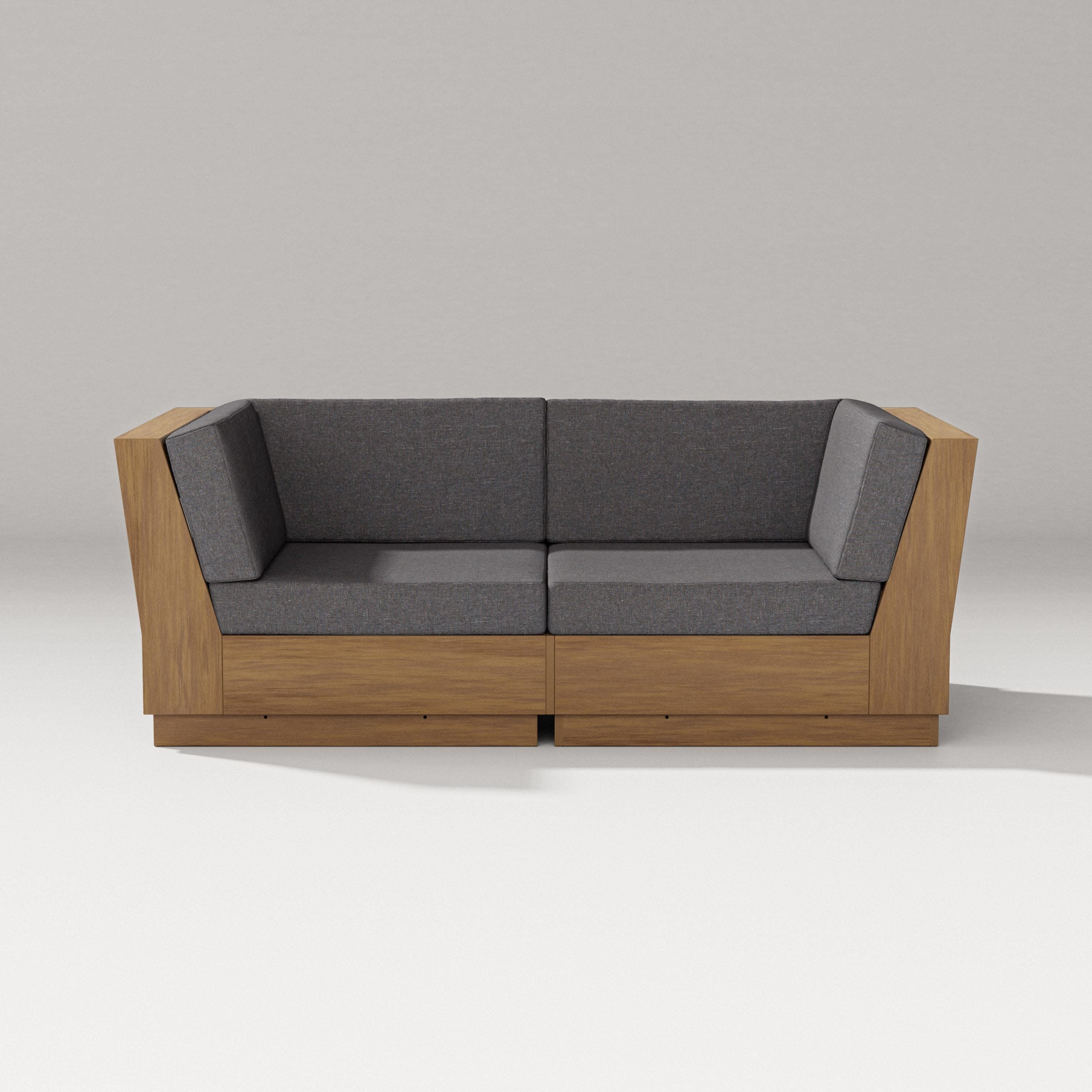 Elevate Loveseat Sectional in Natural / Ash Charcoal