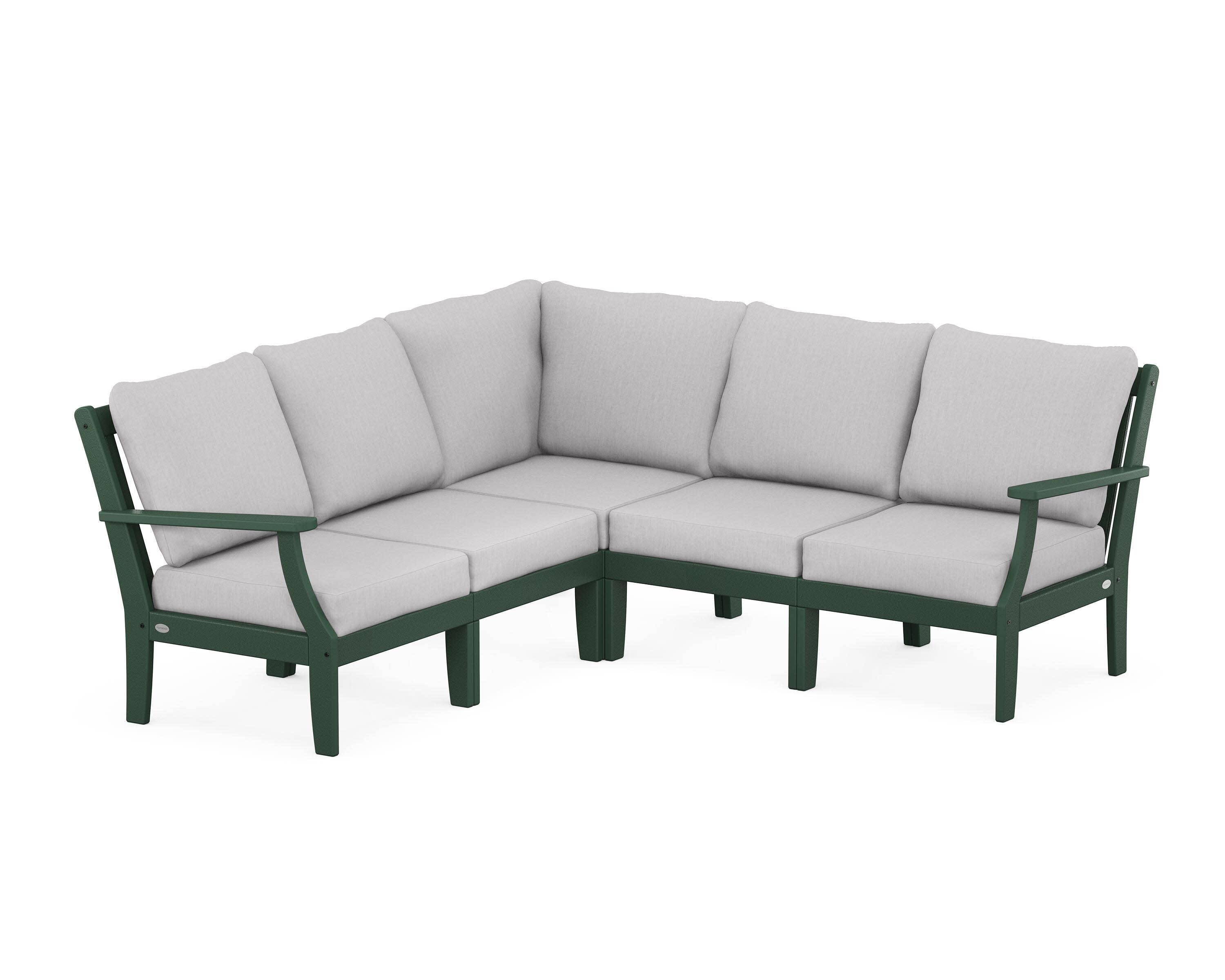 Braxton Modular 5-Piece Deep Seating Set in Green / Granite