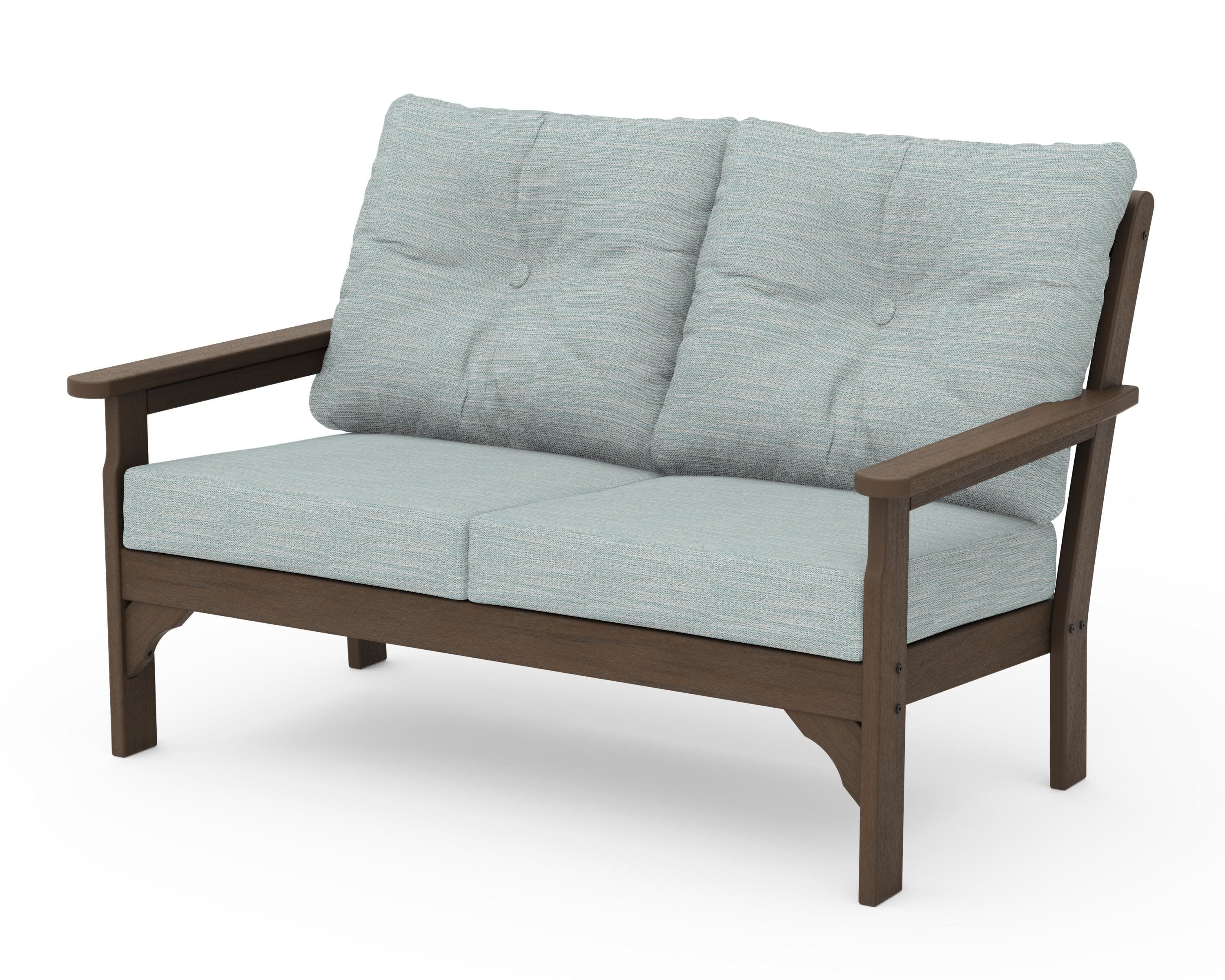 Vineyard Deep Seating Loveseat in Kona / Soothe Mist