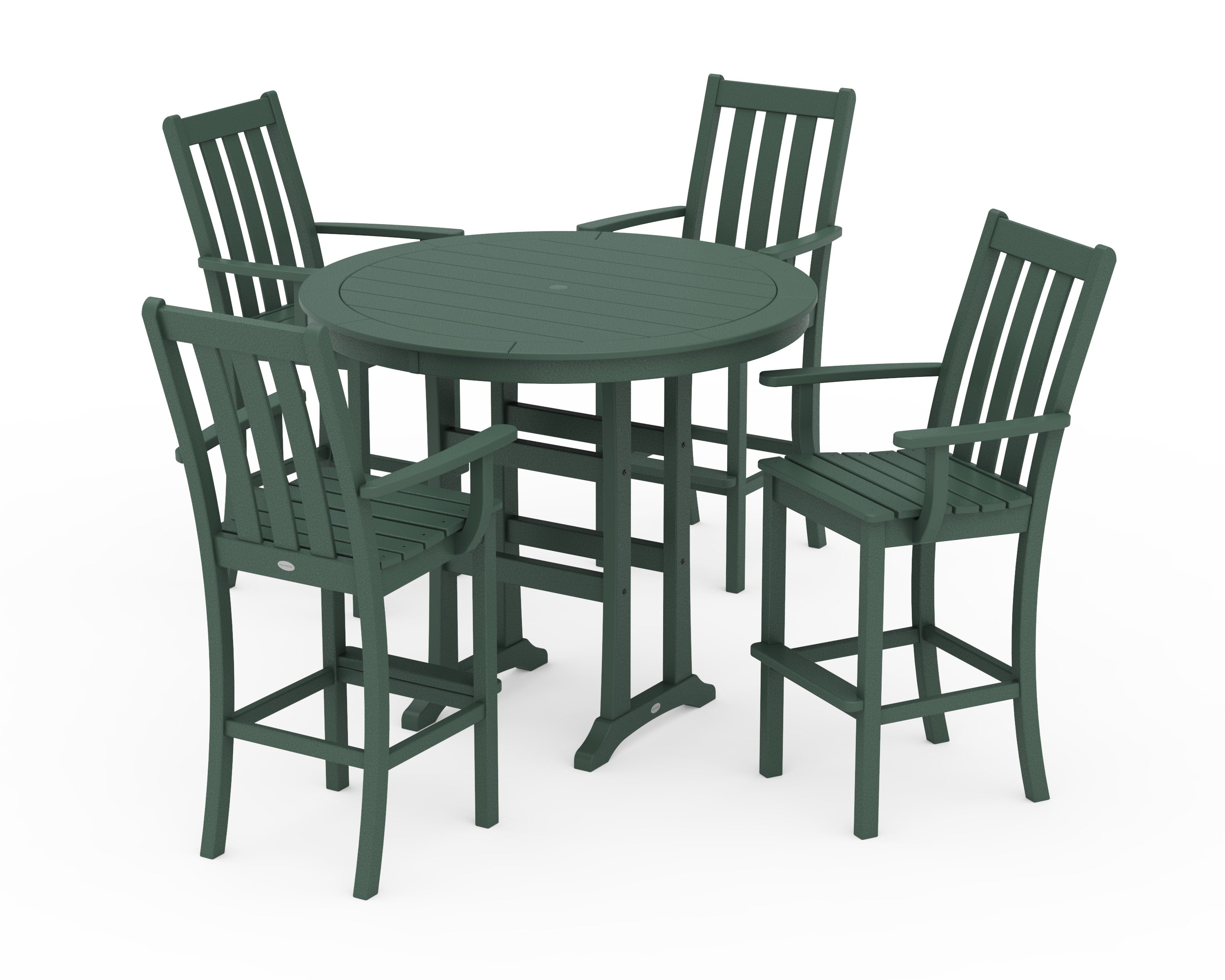 Vineyard 5-Piece Round Bar Set in Green