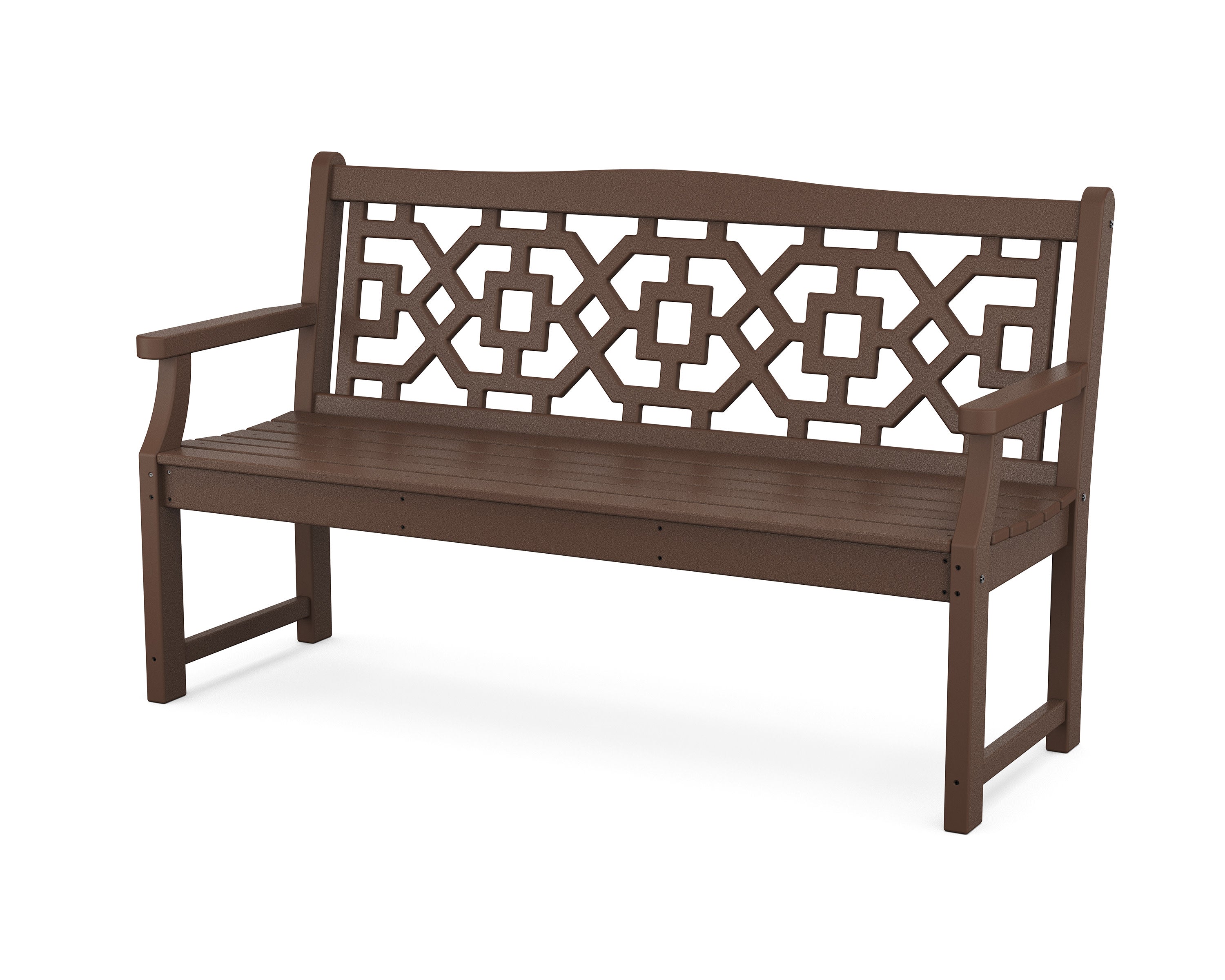 Chinoiserie 60" Garden Bench in Mahogany