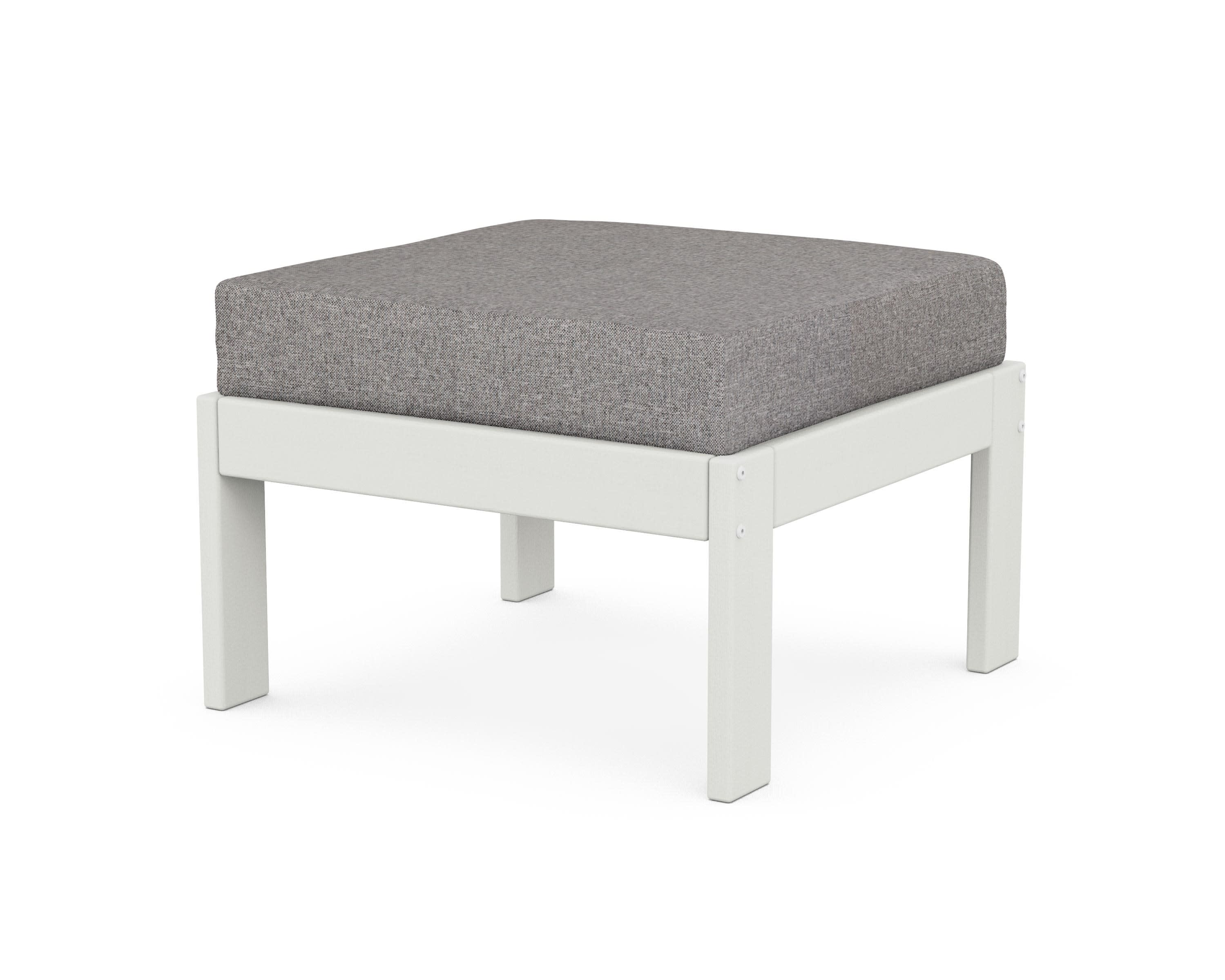 Vineyard Modular Ottoman in Vintage White / Grey Mist