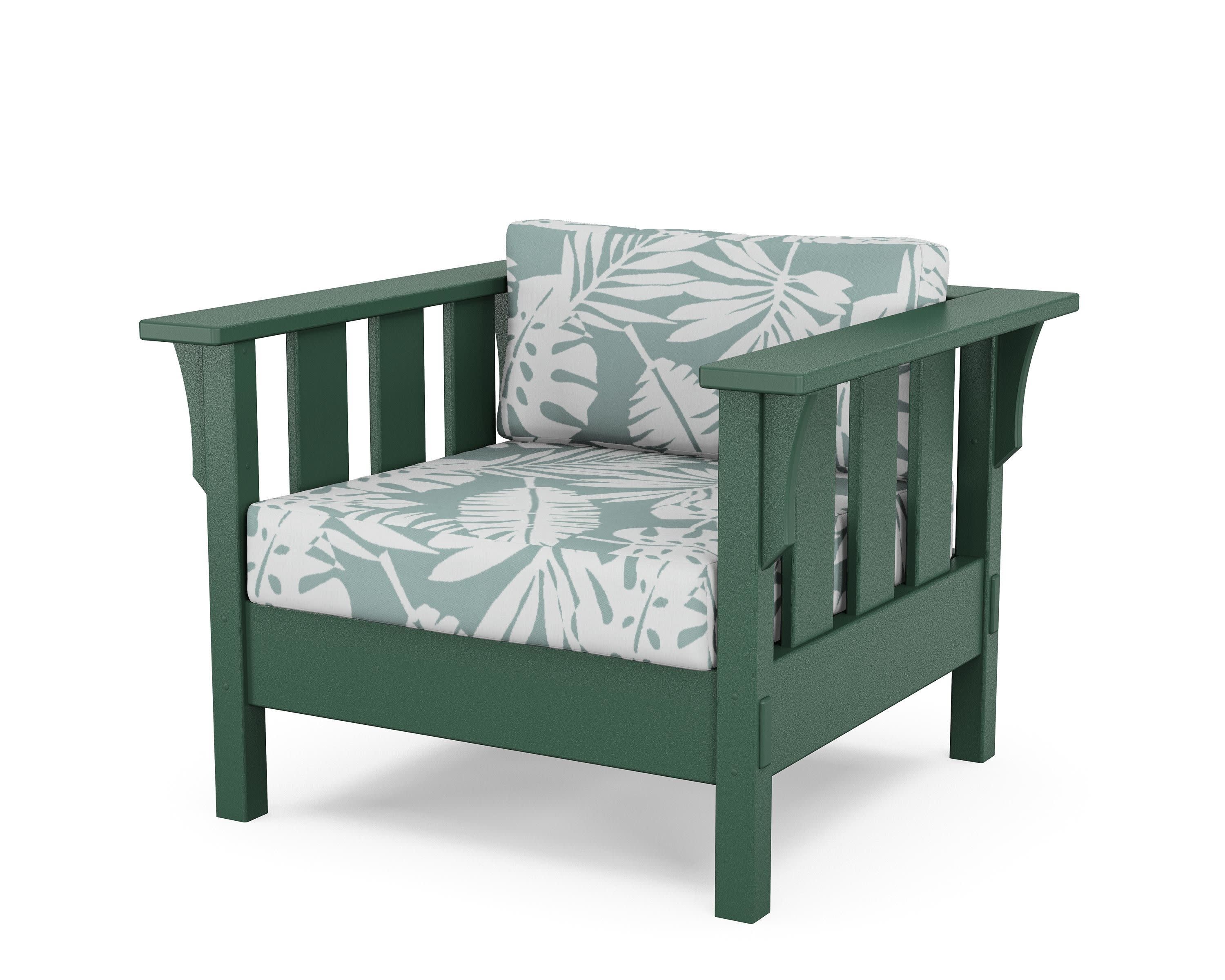 Acadia Deep Seating Chair in Green / Leaf Glacier Spa