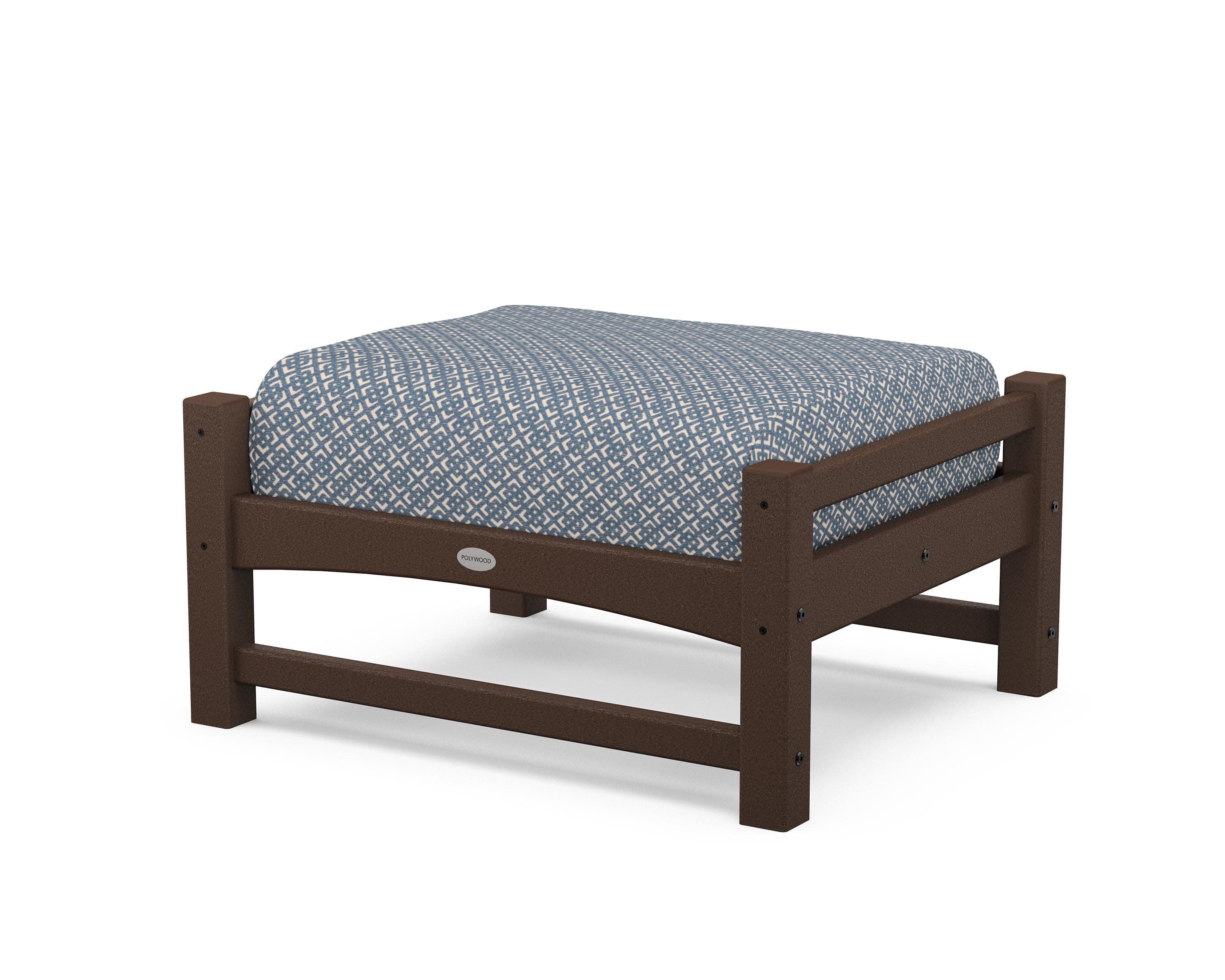 Club Ottoman in Mahogany / Hopscotch