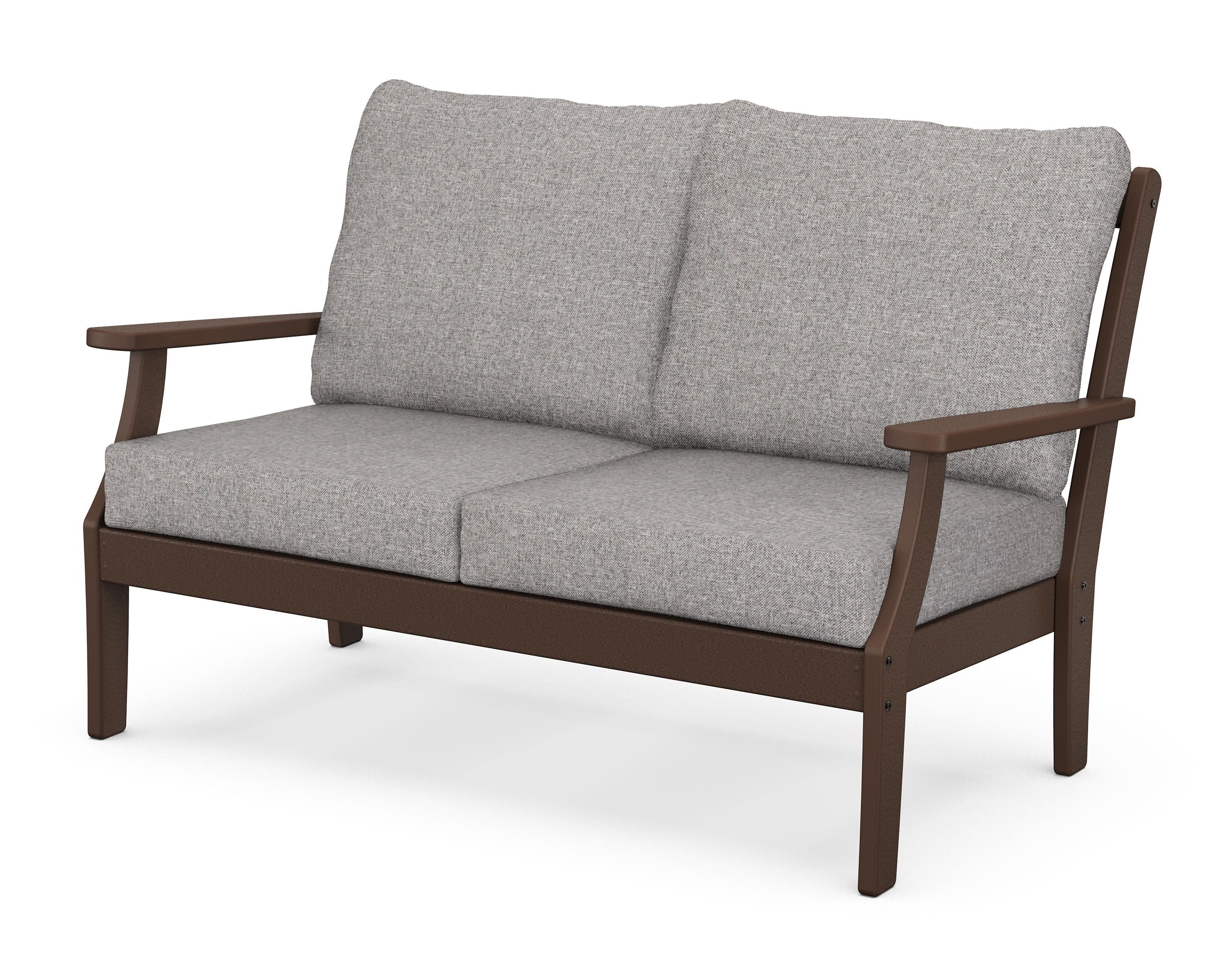 Braxton Deep Seating Loveseat in Mahogany / Grey Mist