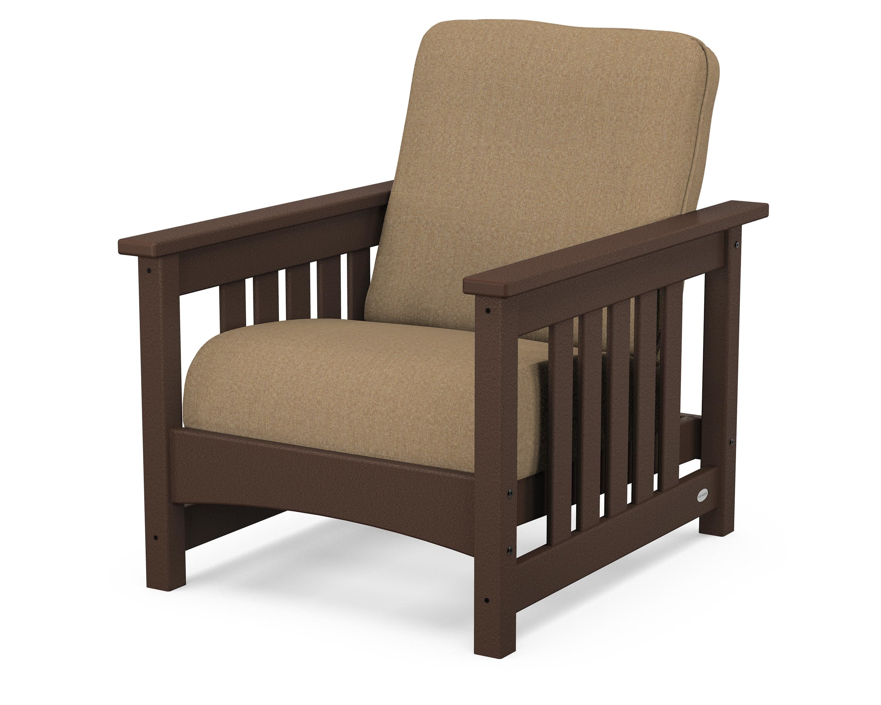Club Mission Chair in Mahogany / Sesame