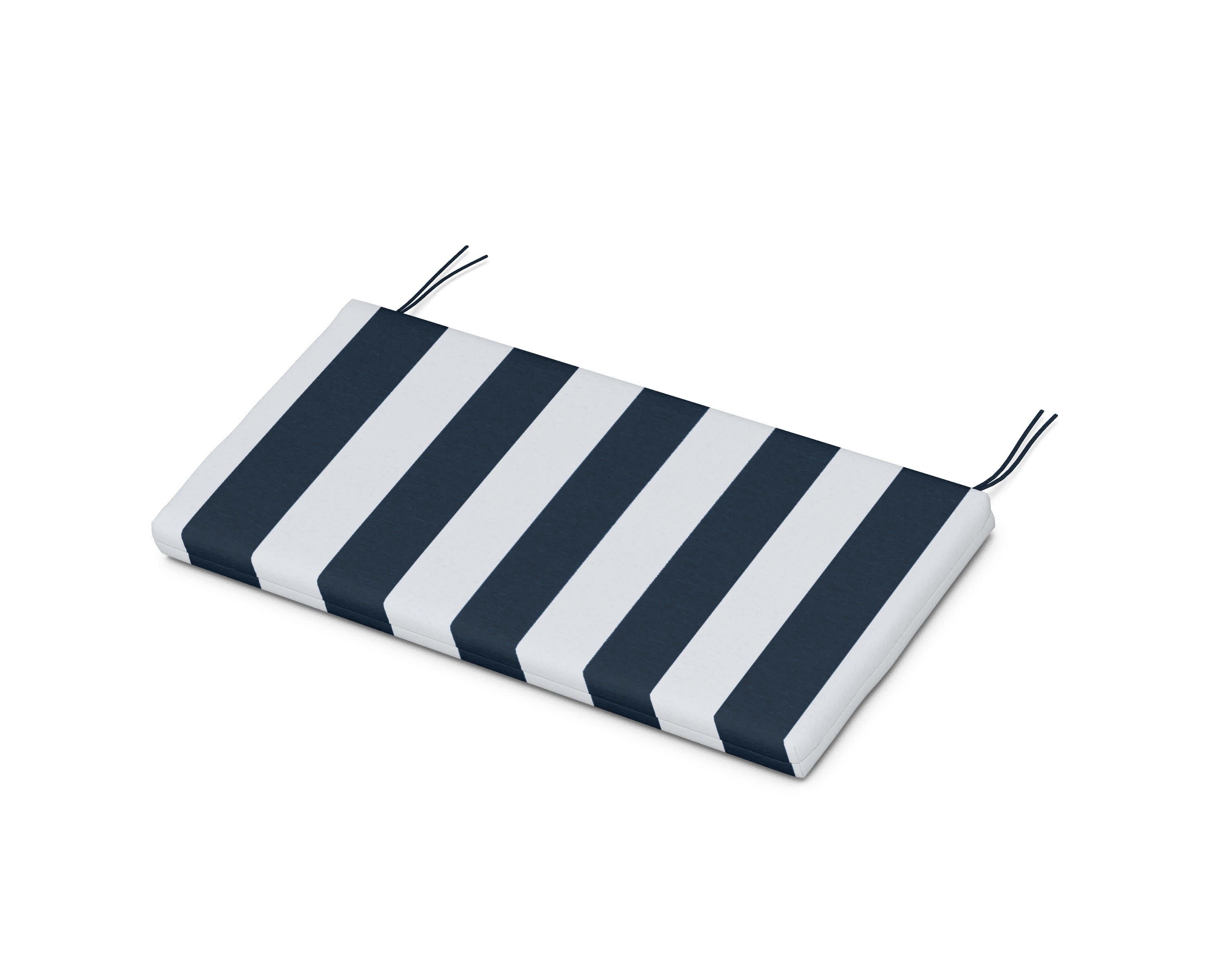 Kids Bench Seat Pad in Cabana Stripe Marine Indigo