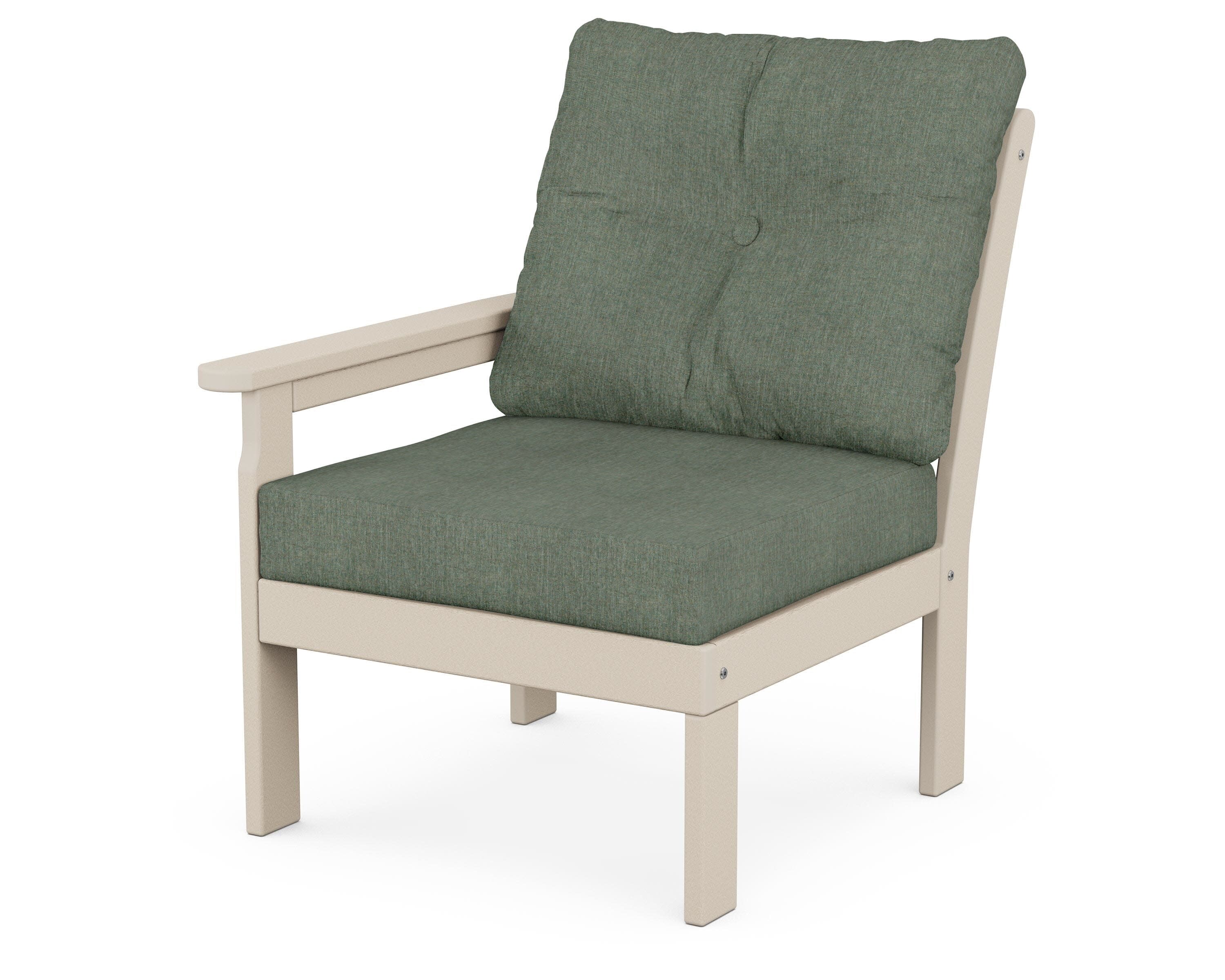 Vineyard Modular Left Arm Chair in Sand / Cast Sage