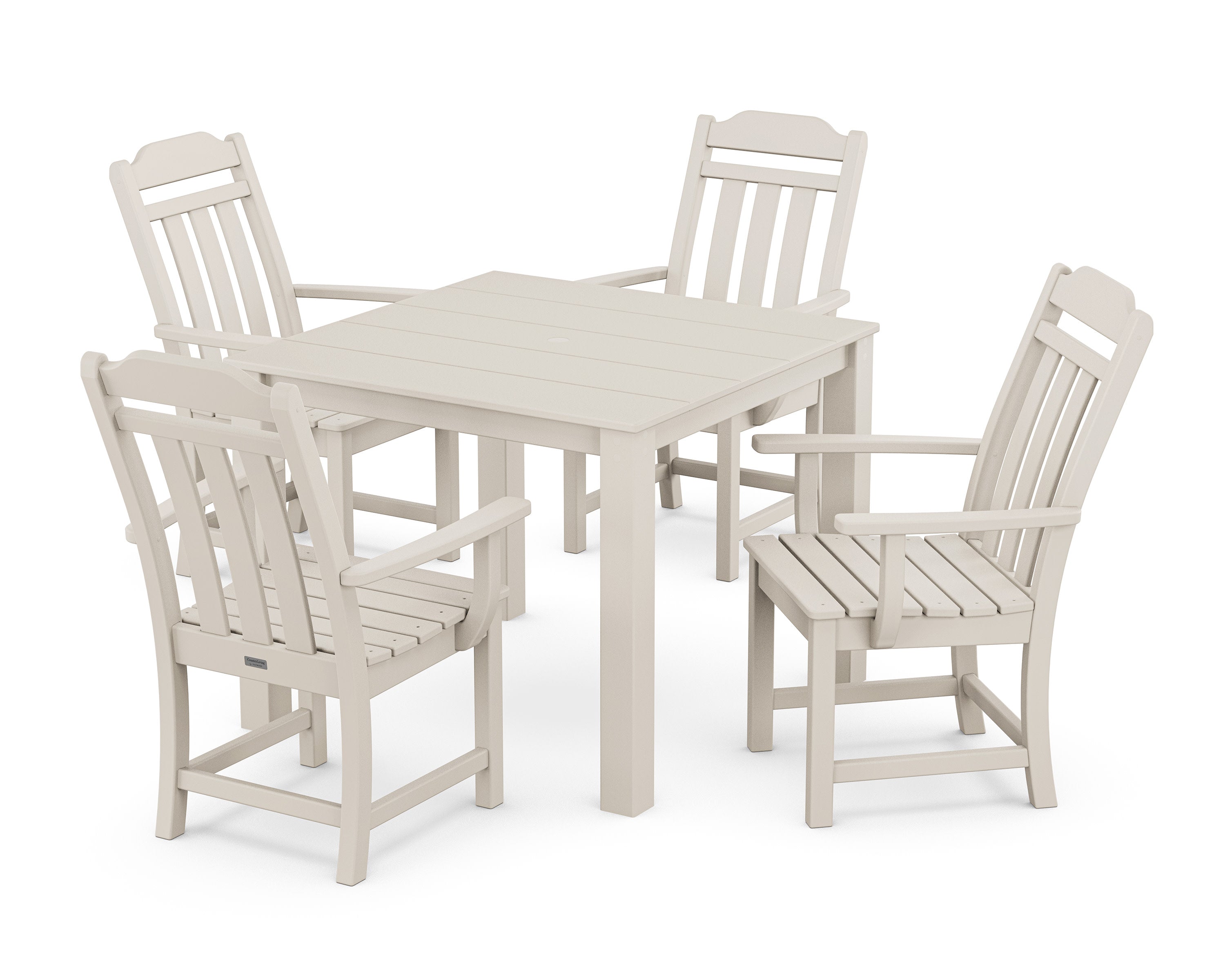 Cottage 5-Piece Parsons Dining Set in Sand