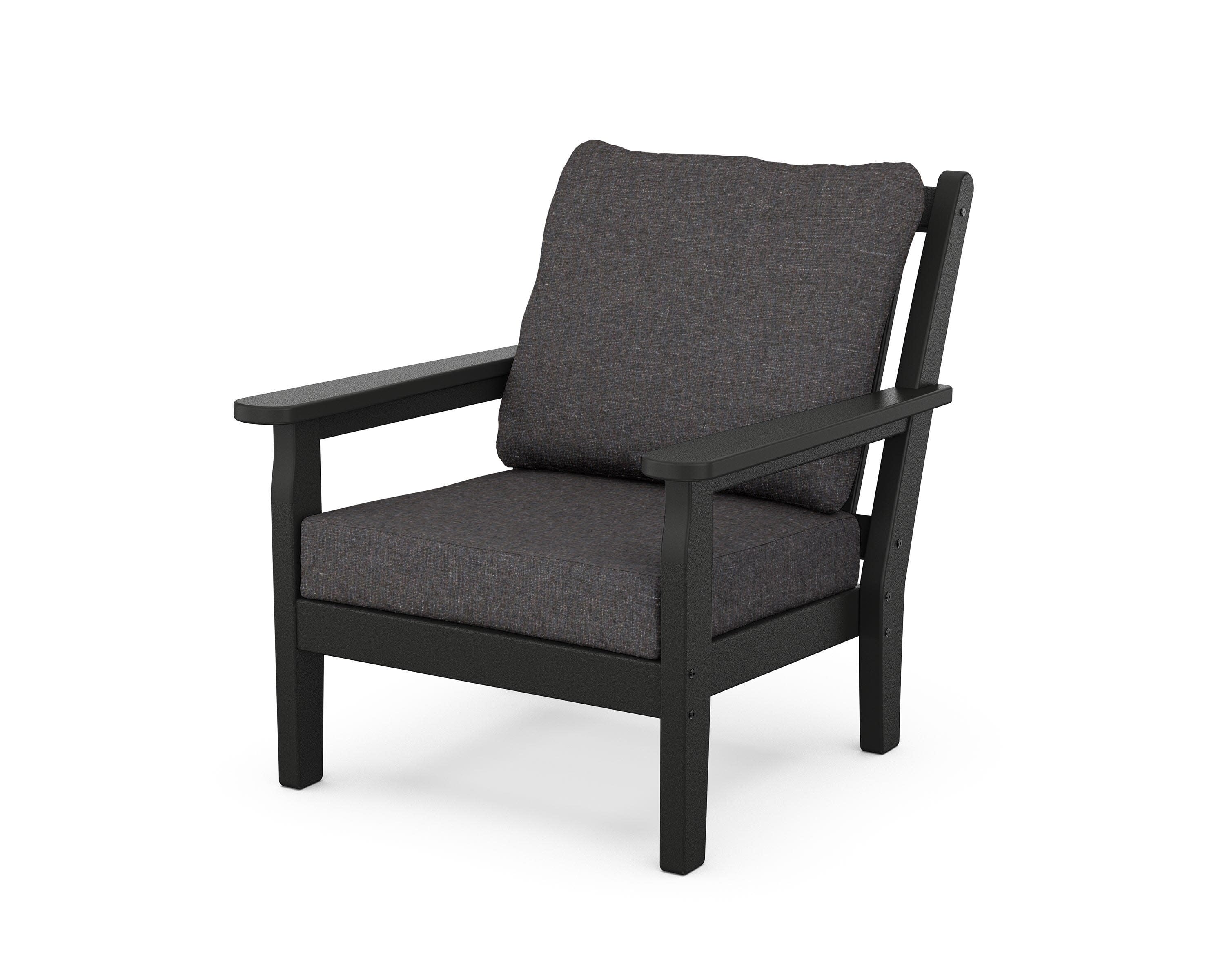 Chippendale Deep Seating Chair in Black / Ash Charcoal