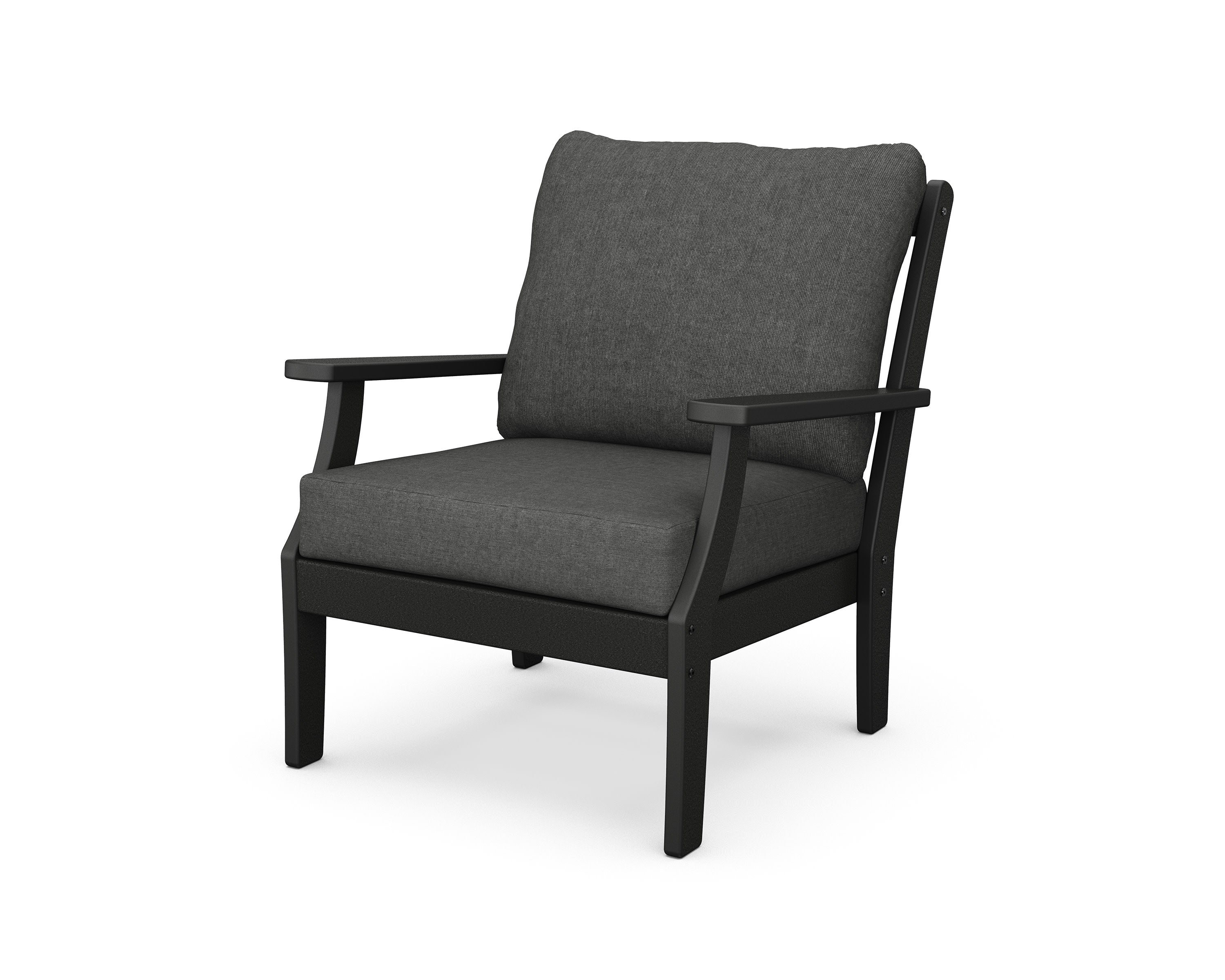 Braxton Deep Seating Chair in Black / Spectrum Carbon