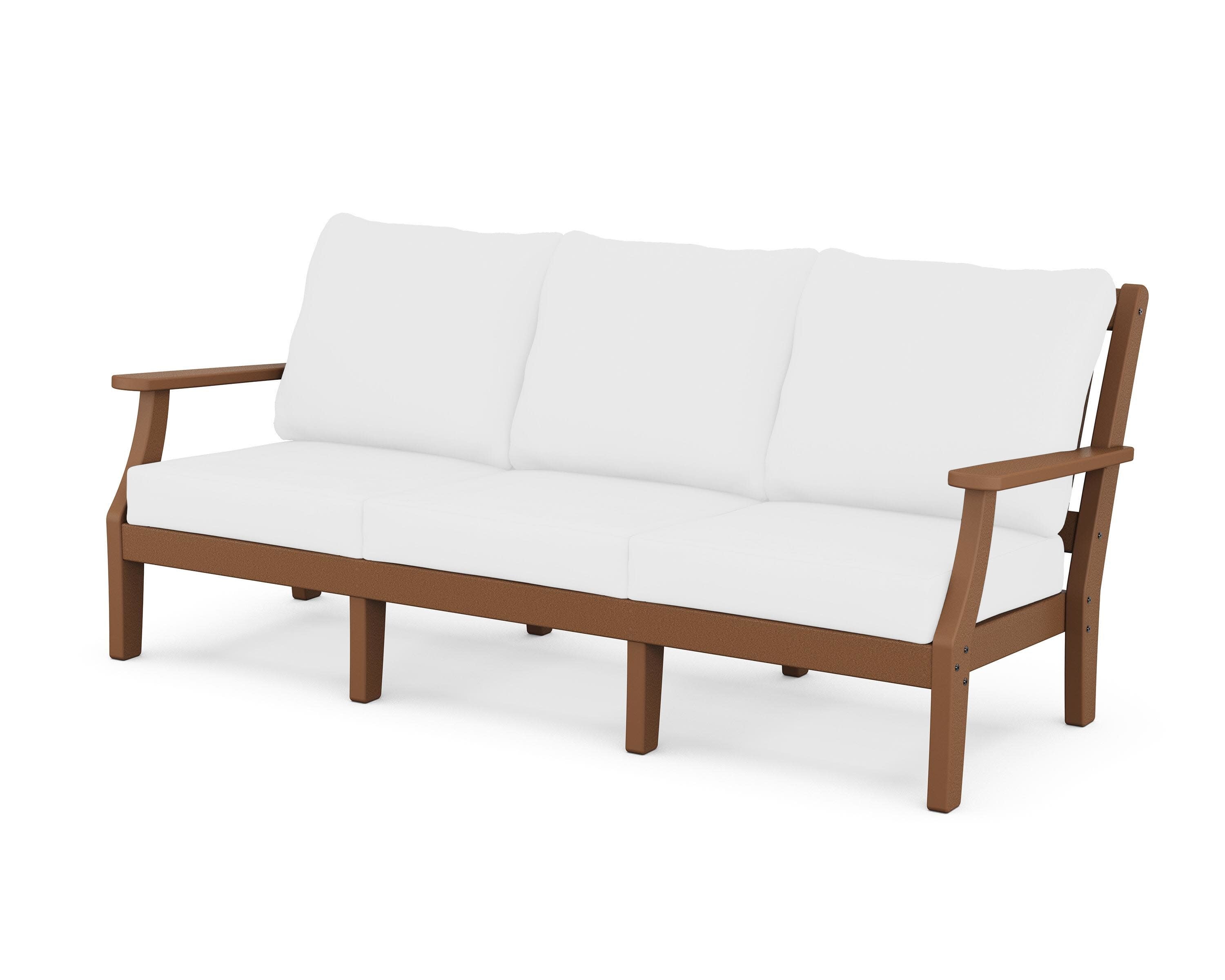 Chinoiserie Deep Seating Sofa in Teak / Natural