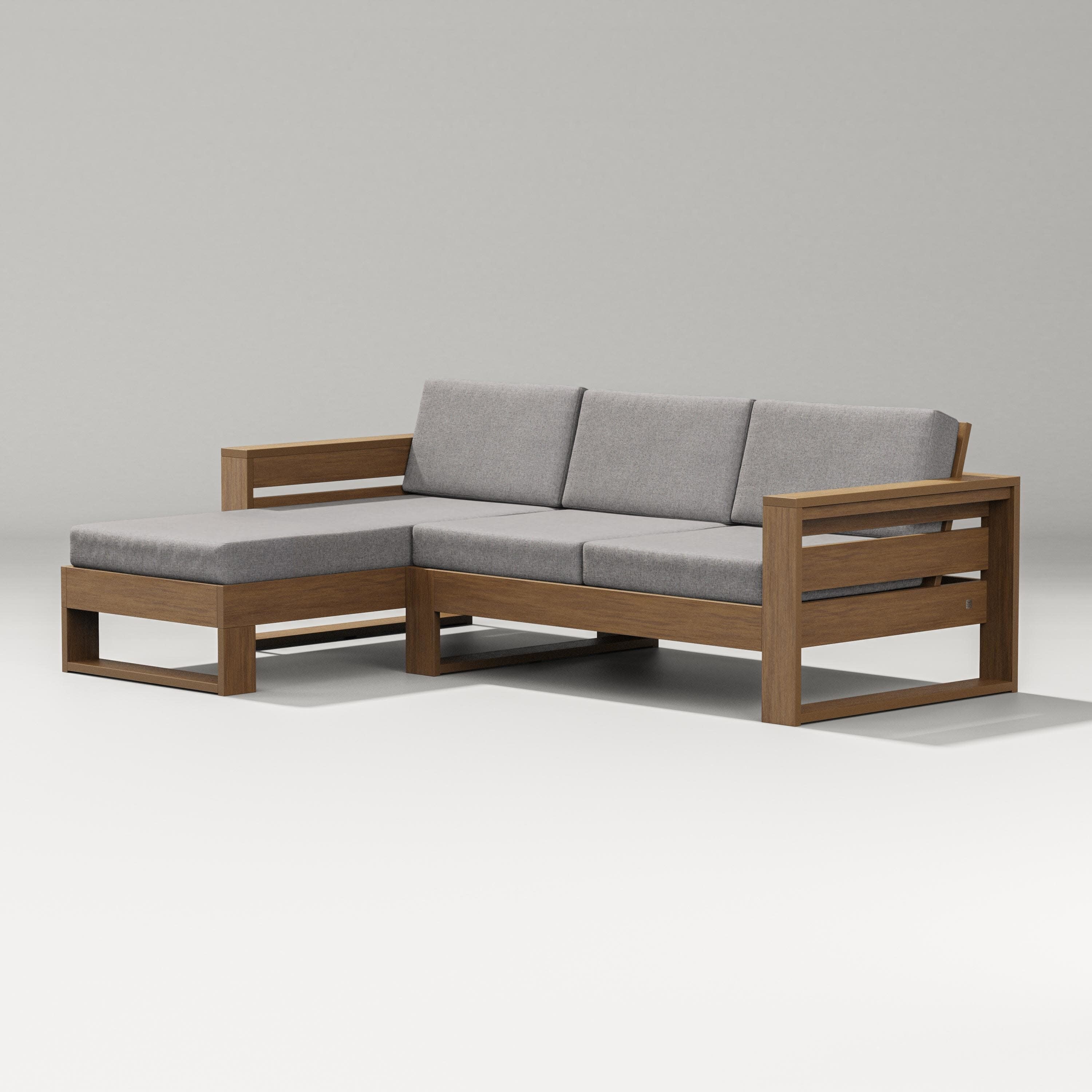 Latitude Left Chaise Sectional in Natural / Grey Mist